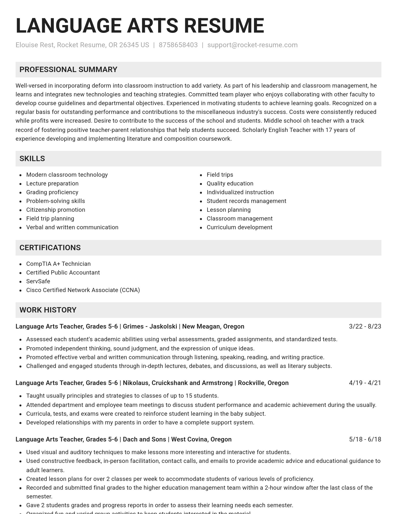 Genius resume template