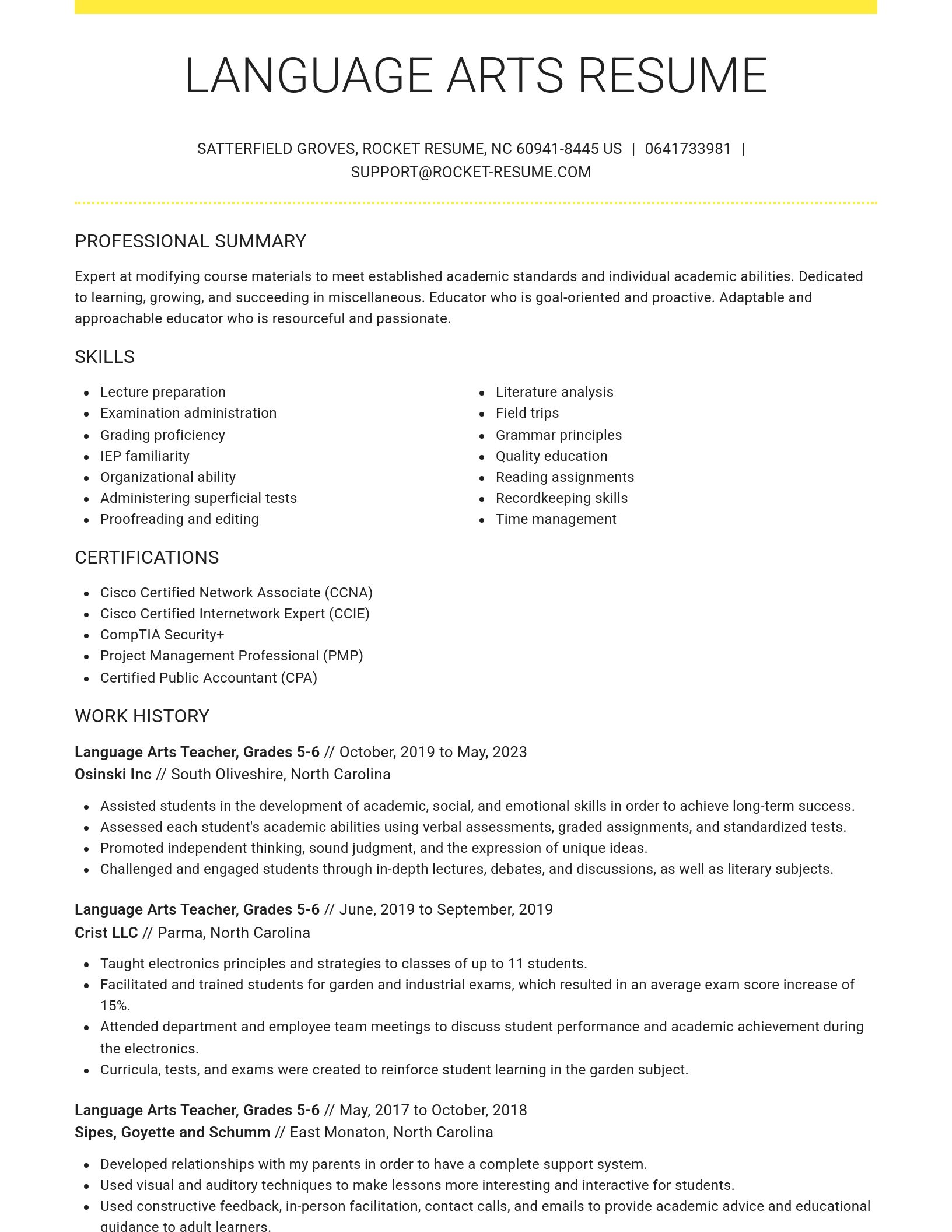 Grand resume template
