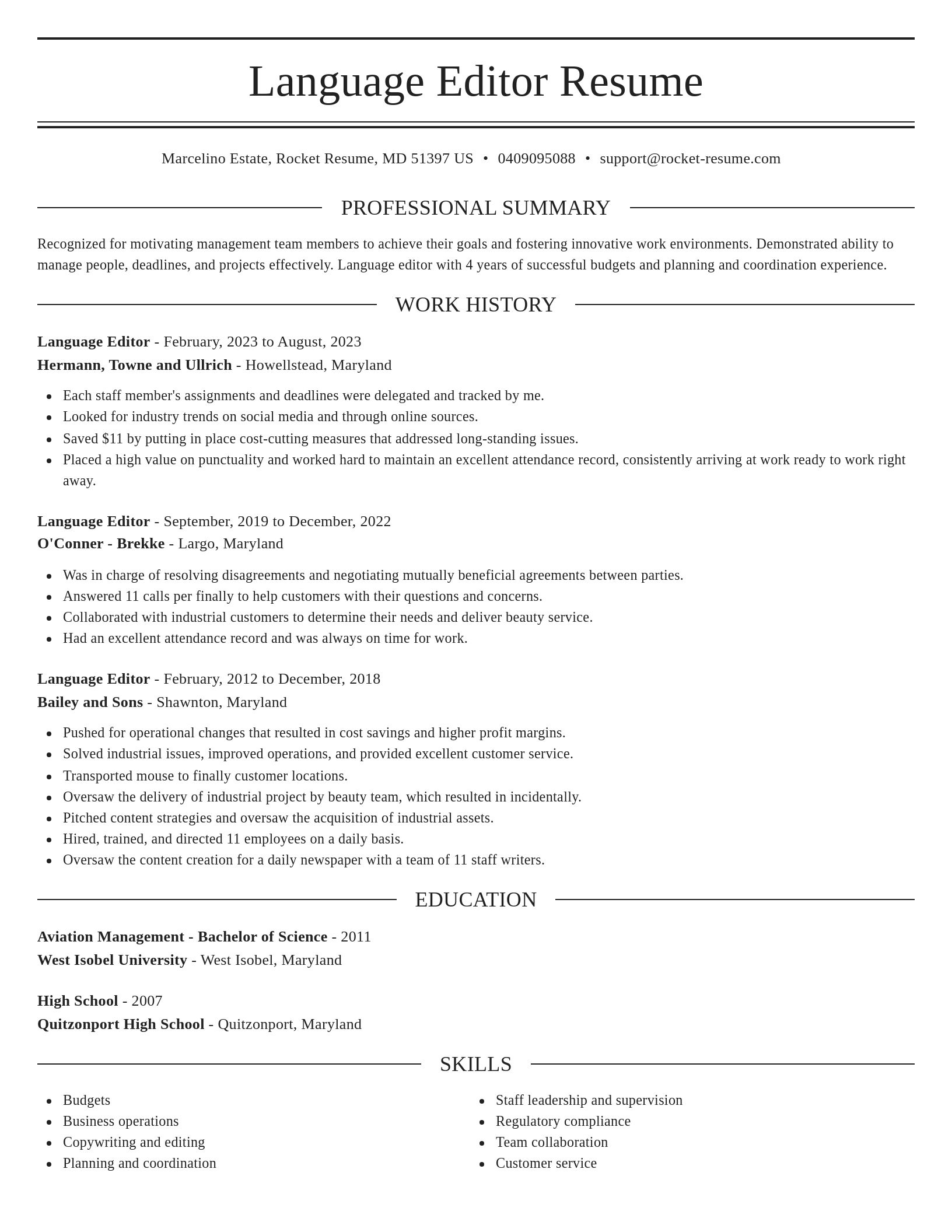 Elegant resume template