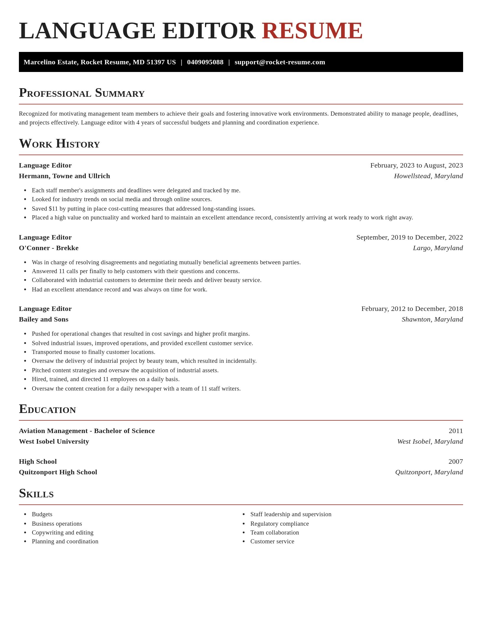 Exquisite resume template
