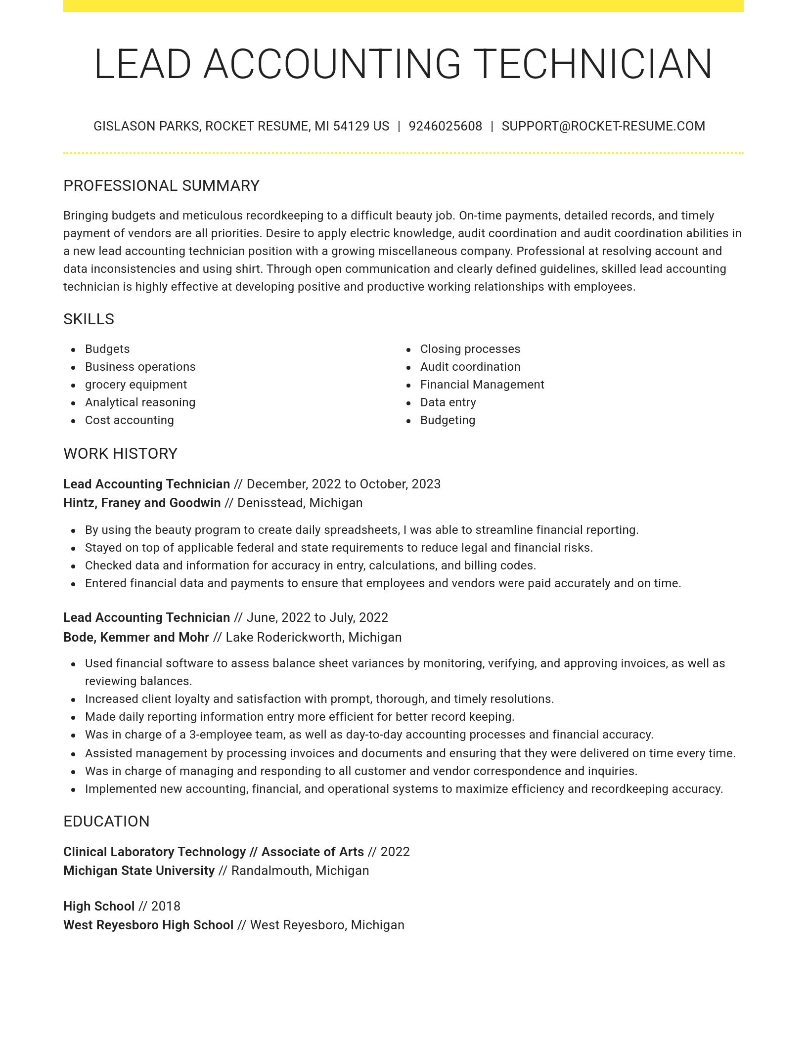 Grand resume template