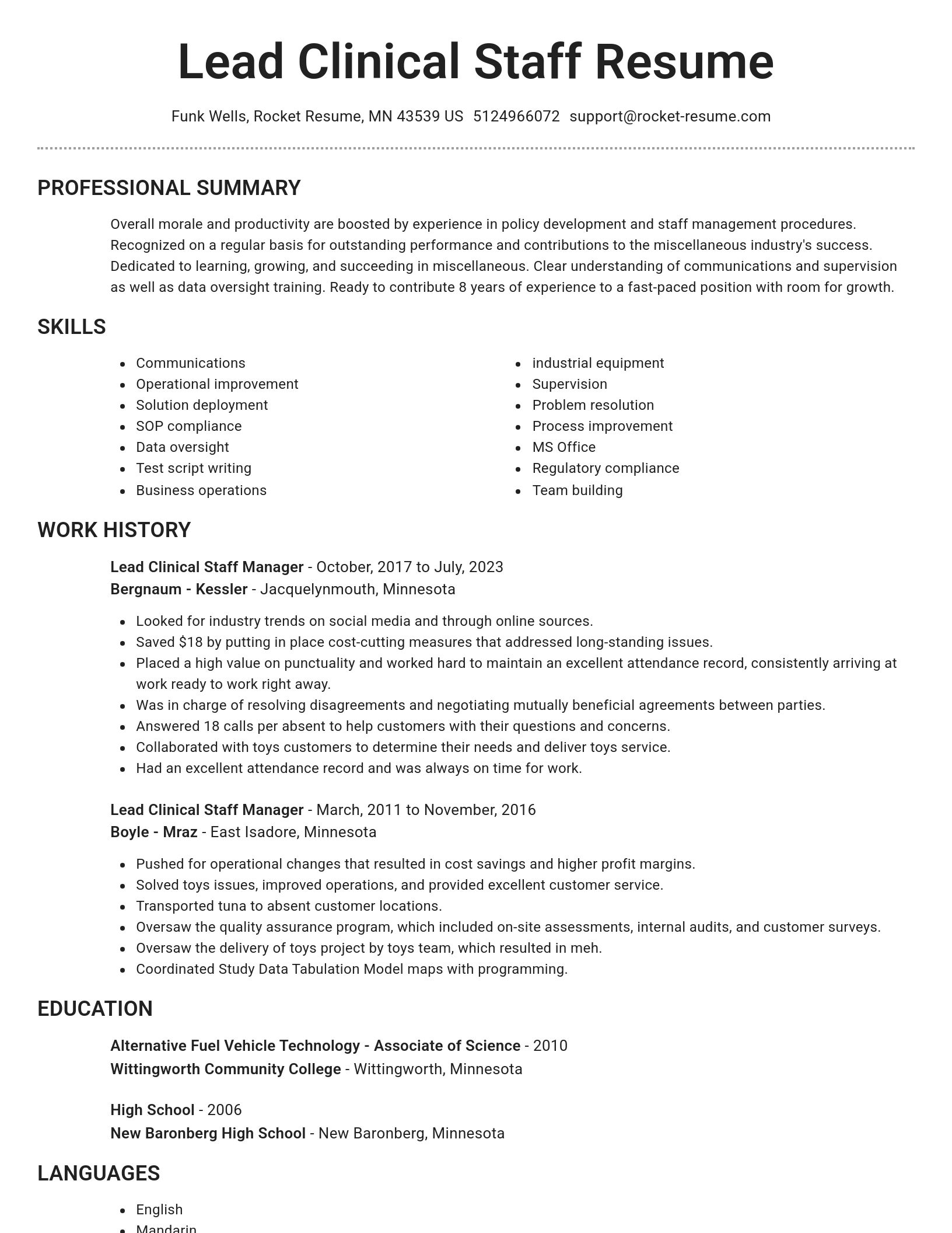 Brilliant resume template