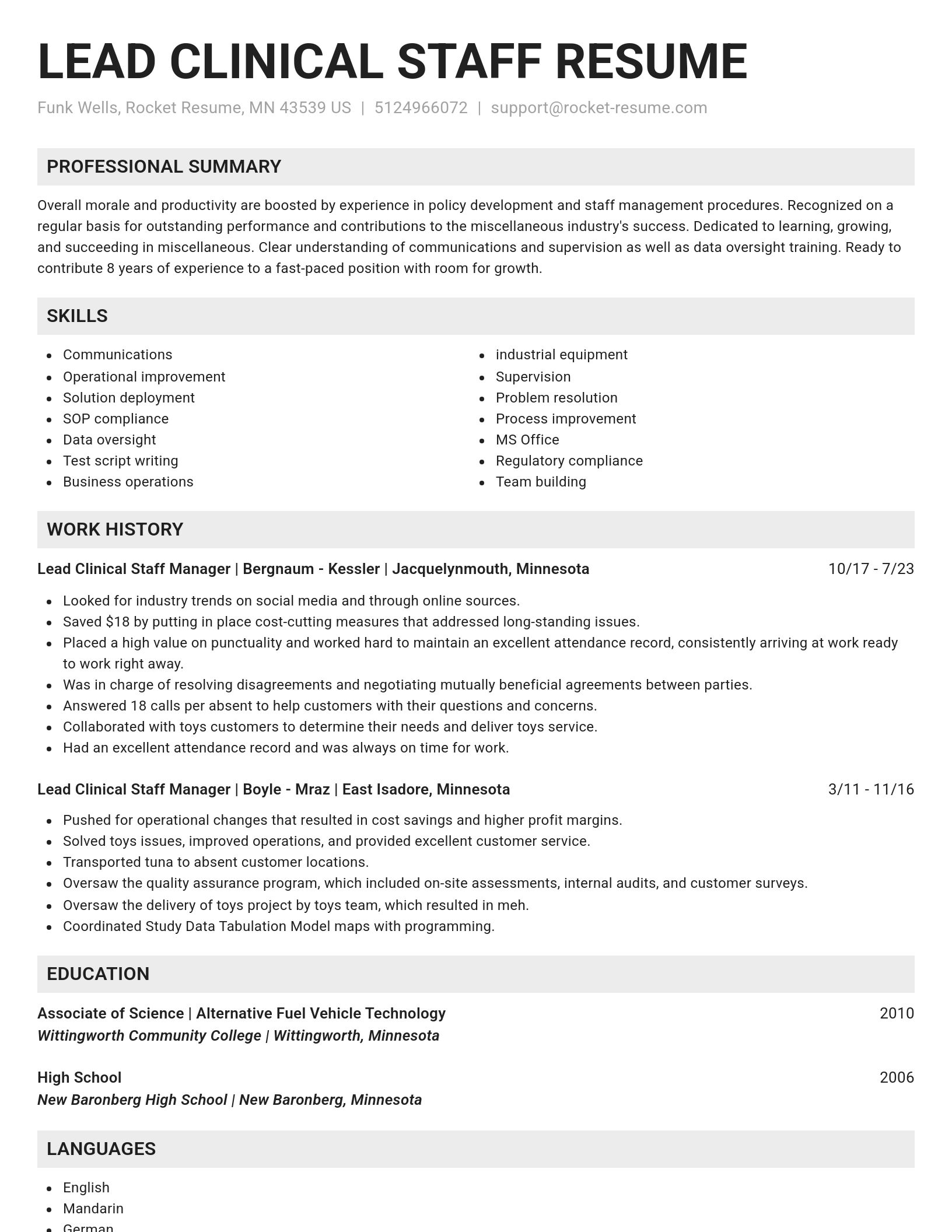 Genius resume template