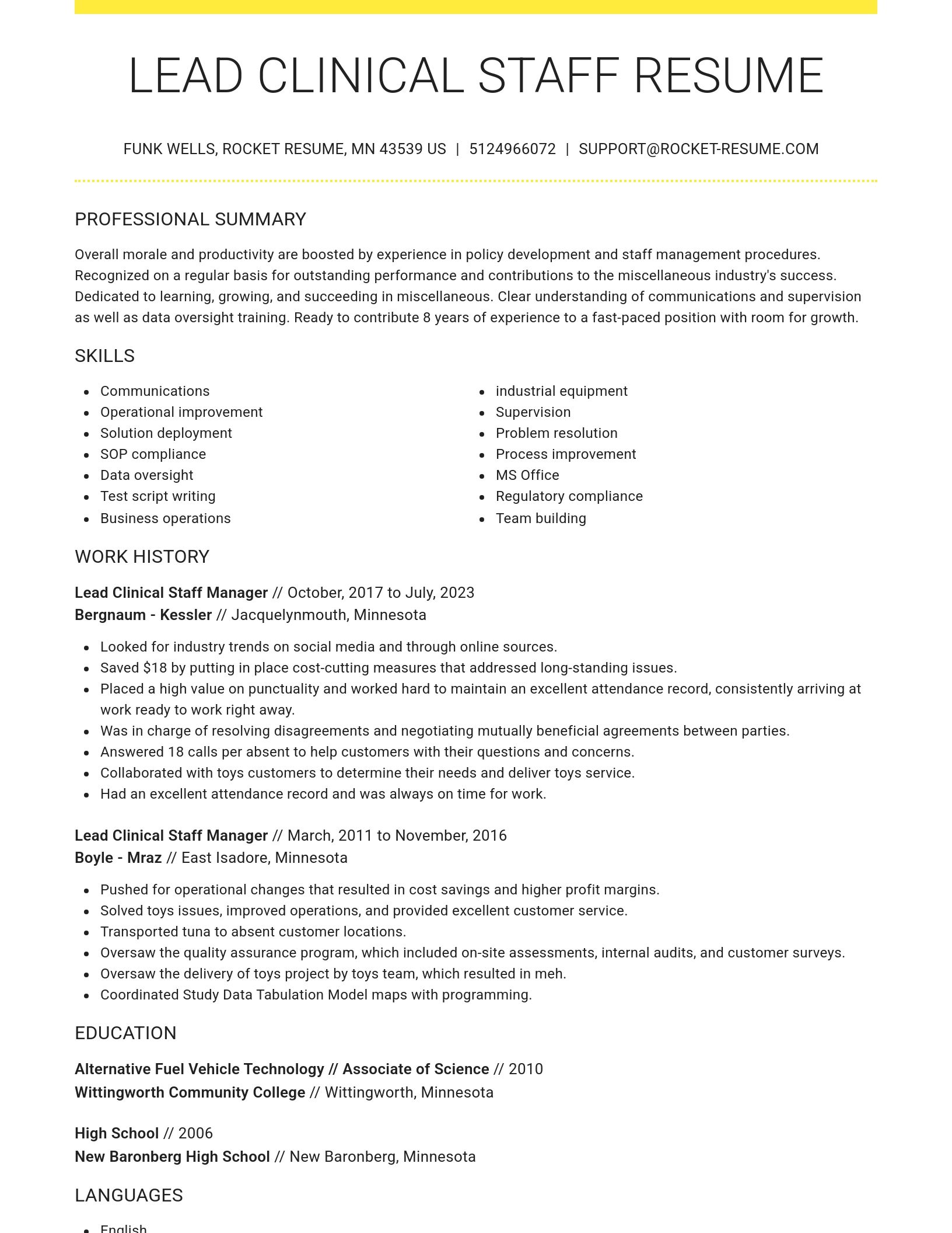 Grand resume template