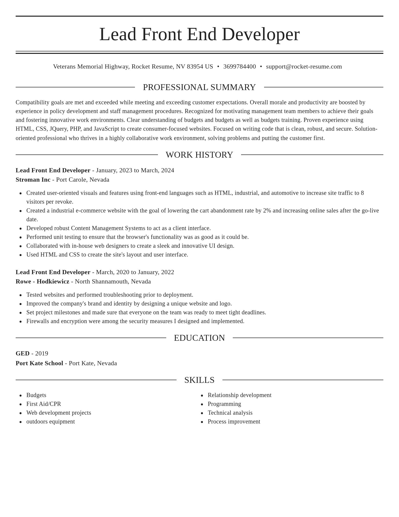 Elegant resume template