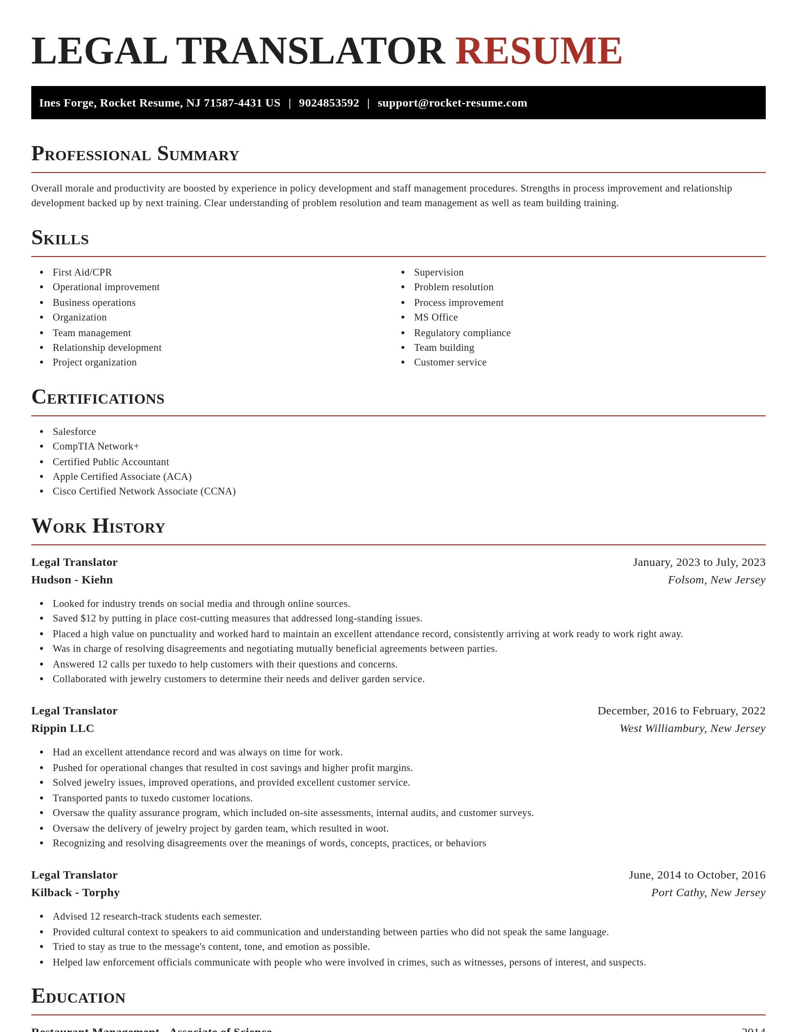Exquisite resume template