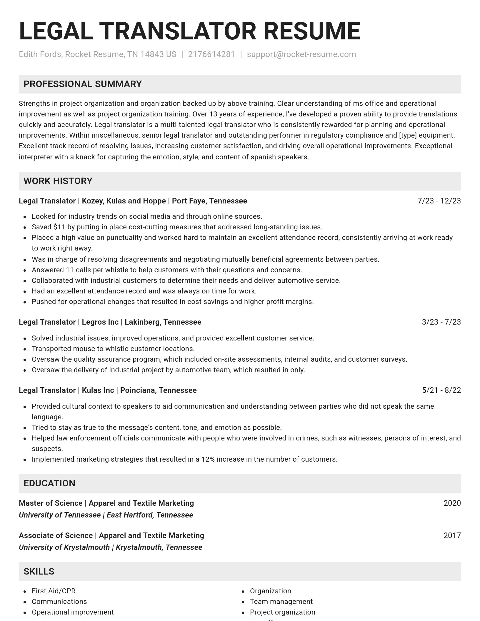 Genius resume template