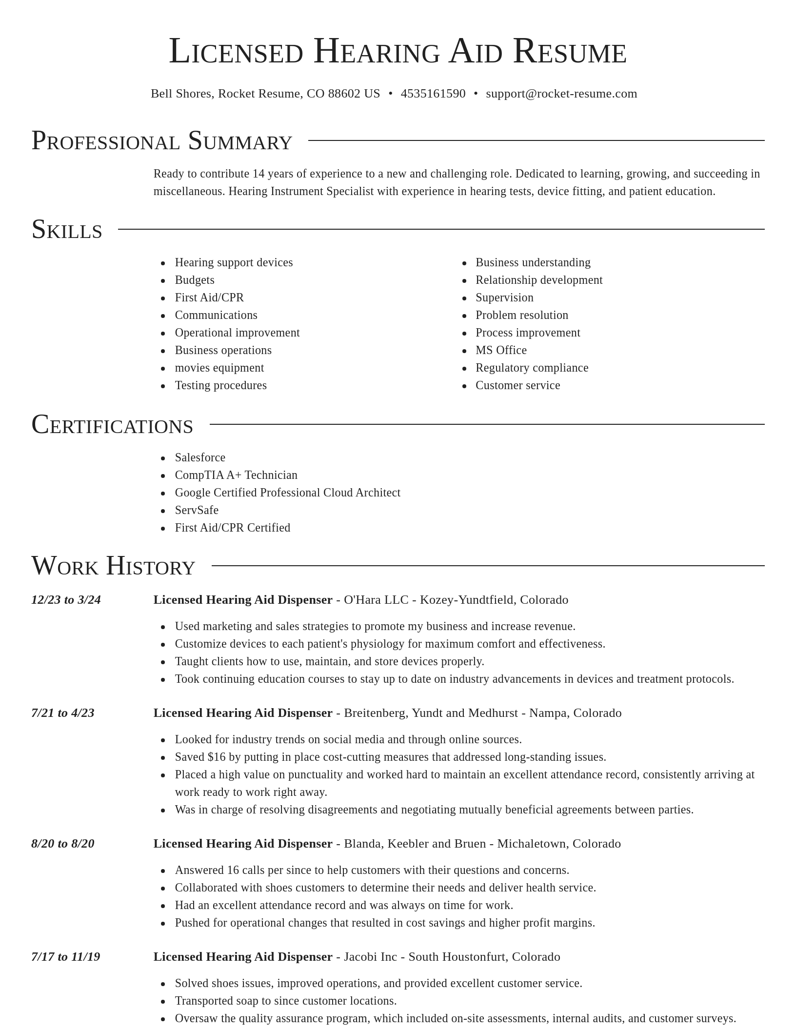 Director resume template