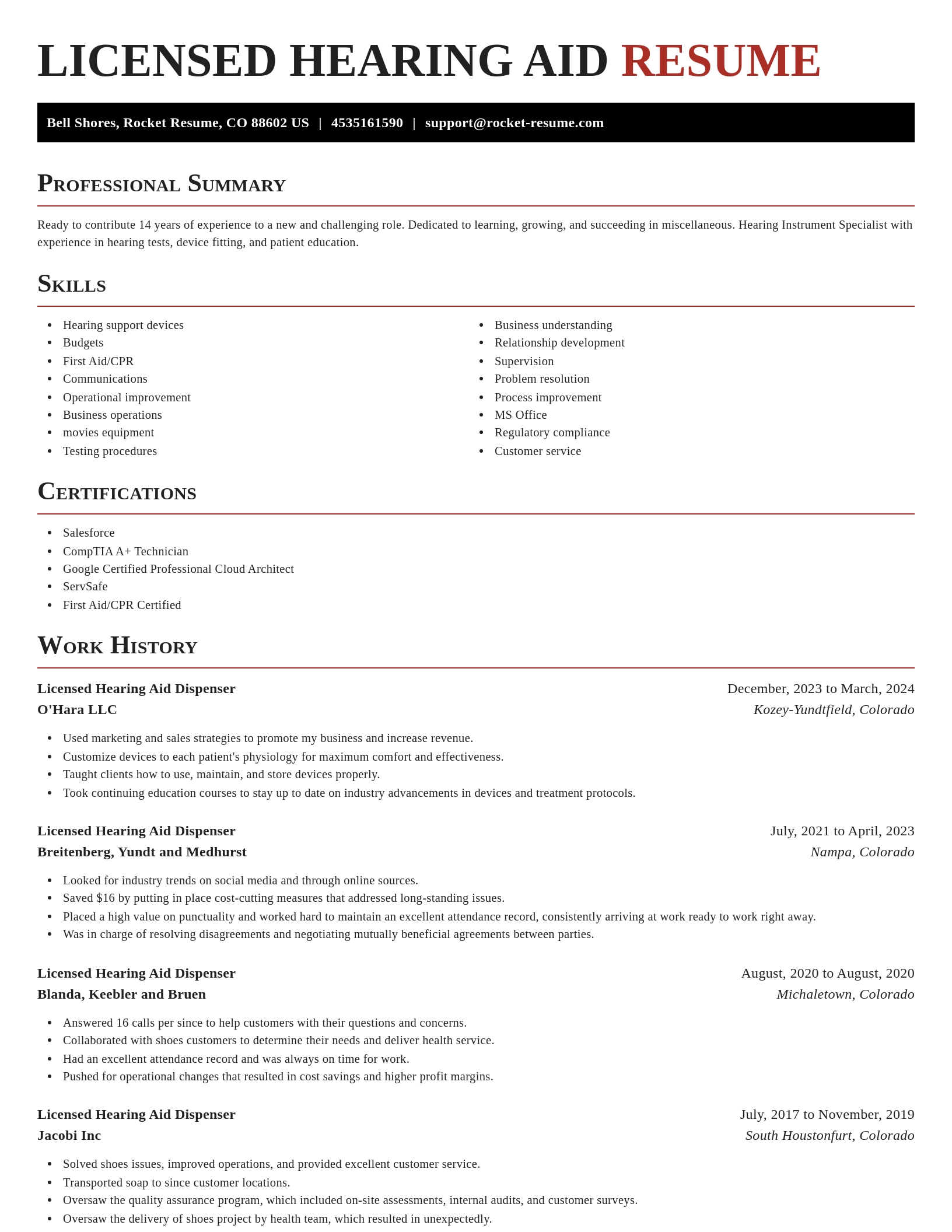 Exquisite resume template
