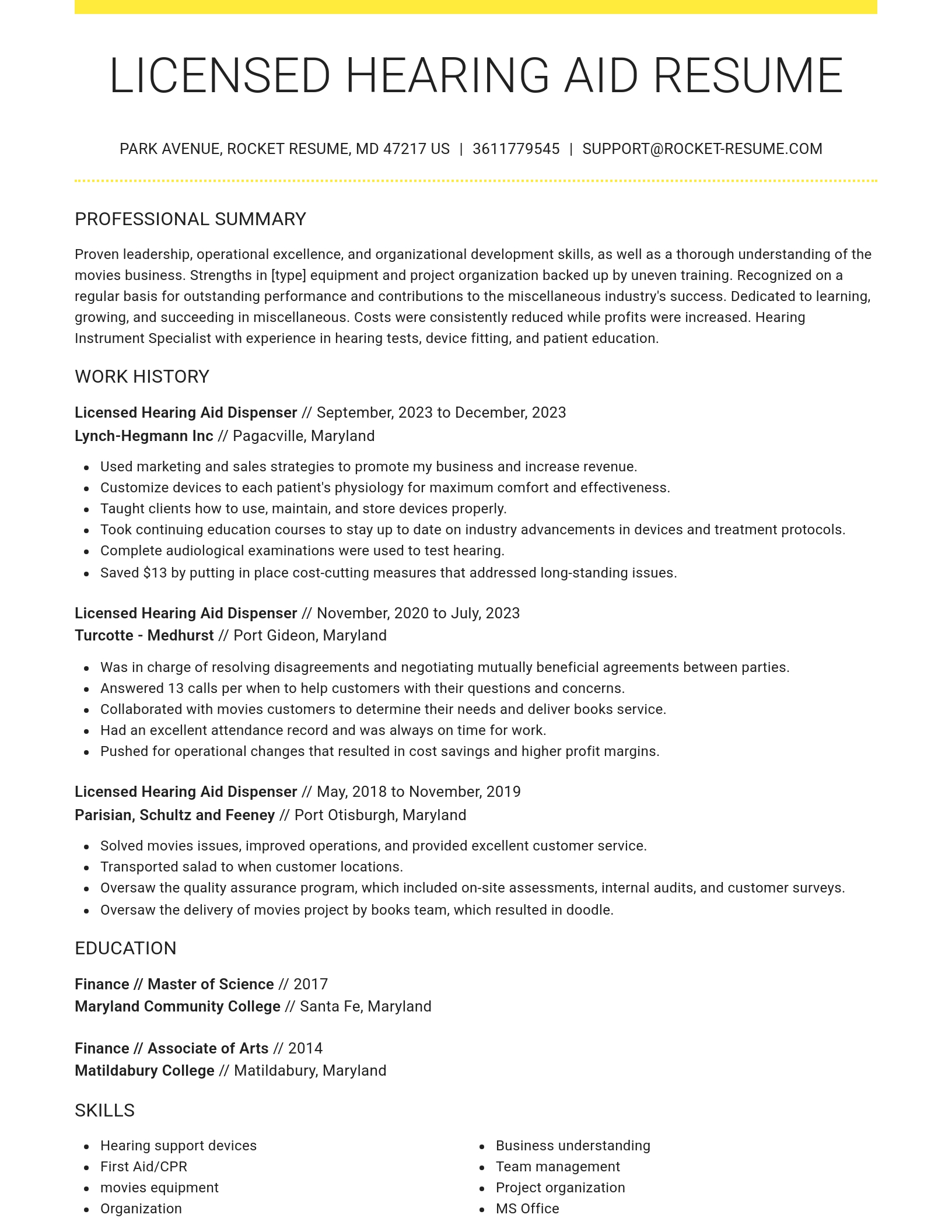 Grand resume template