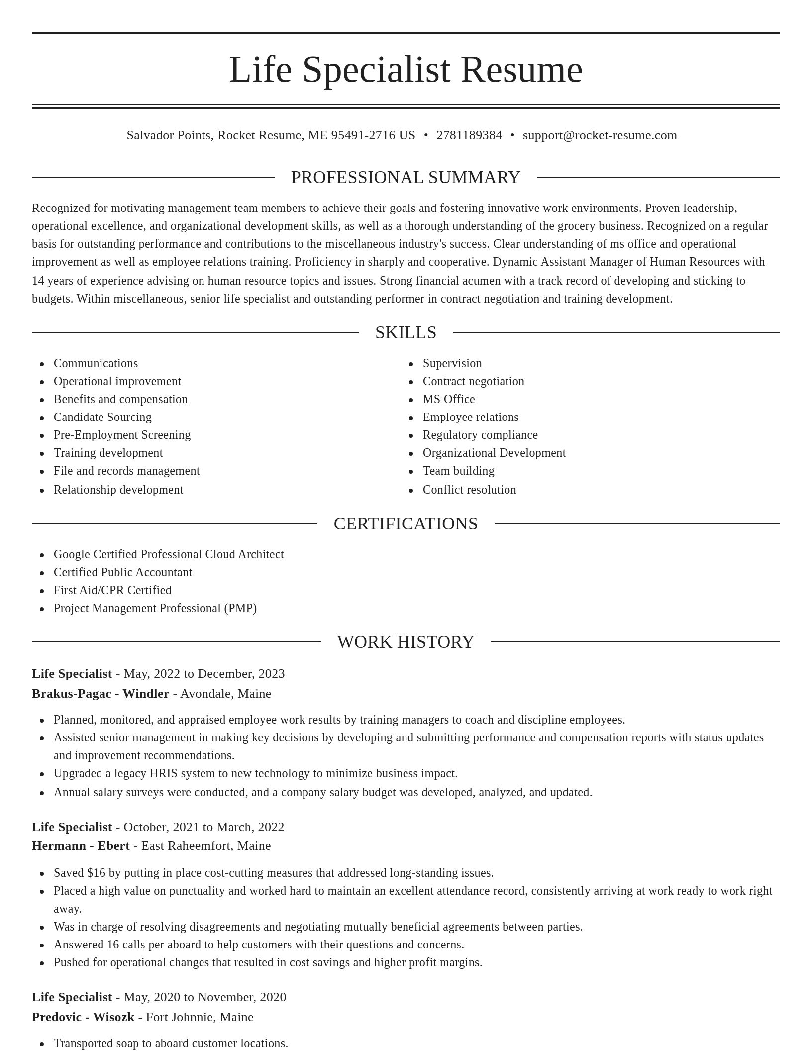 Elegant resume template
