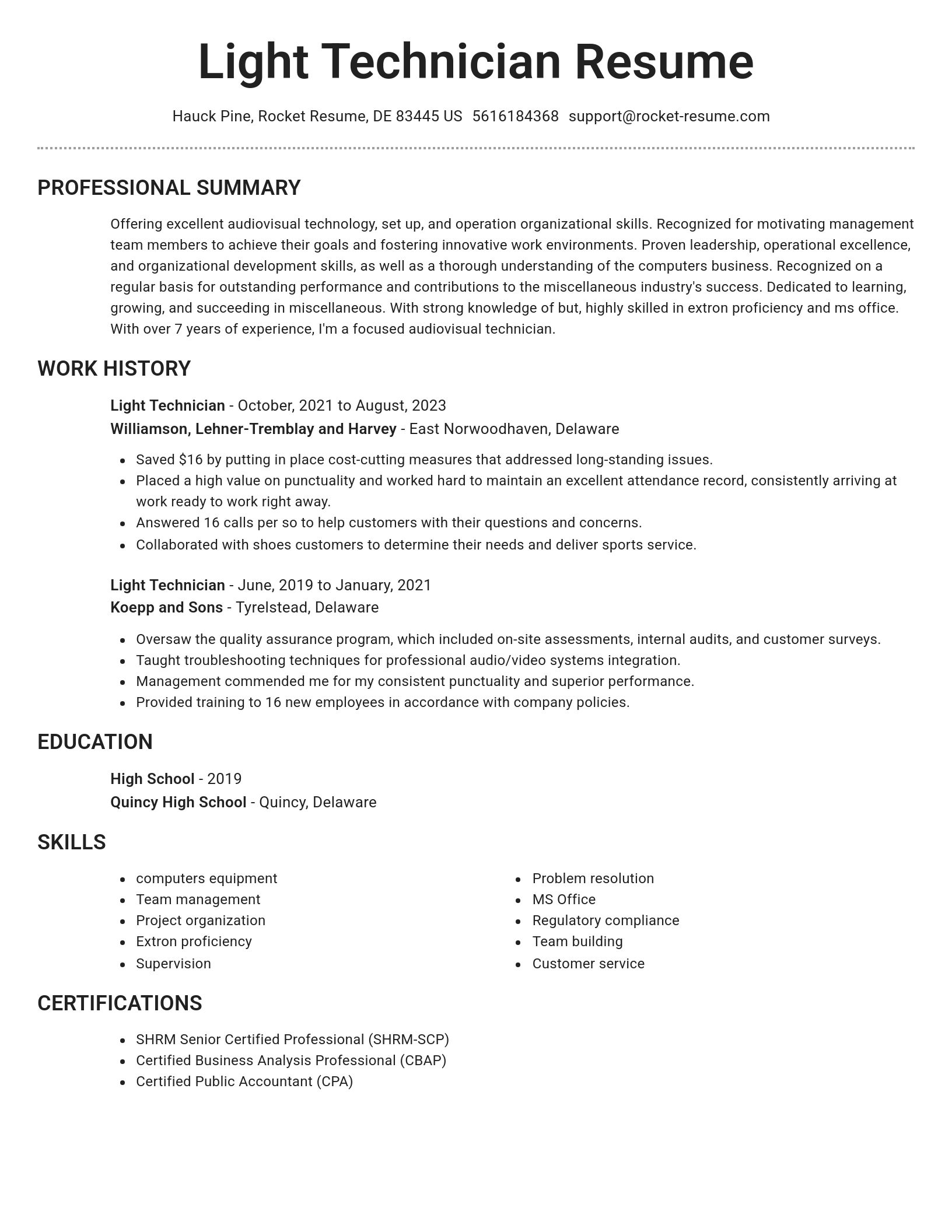 Brilliant resume template