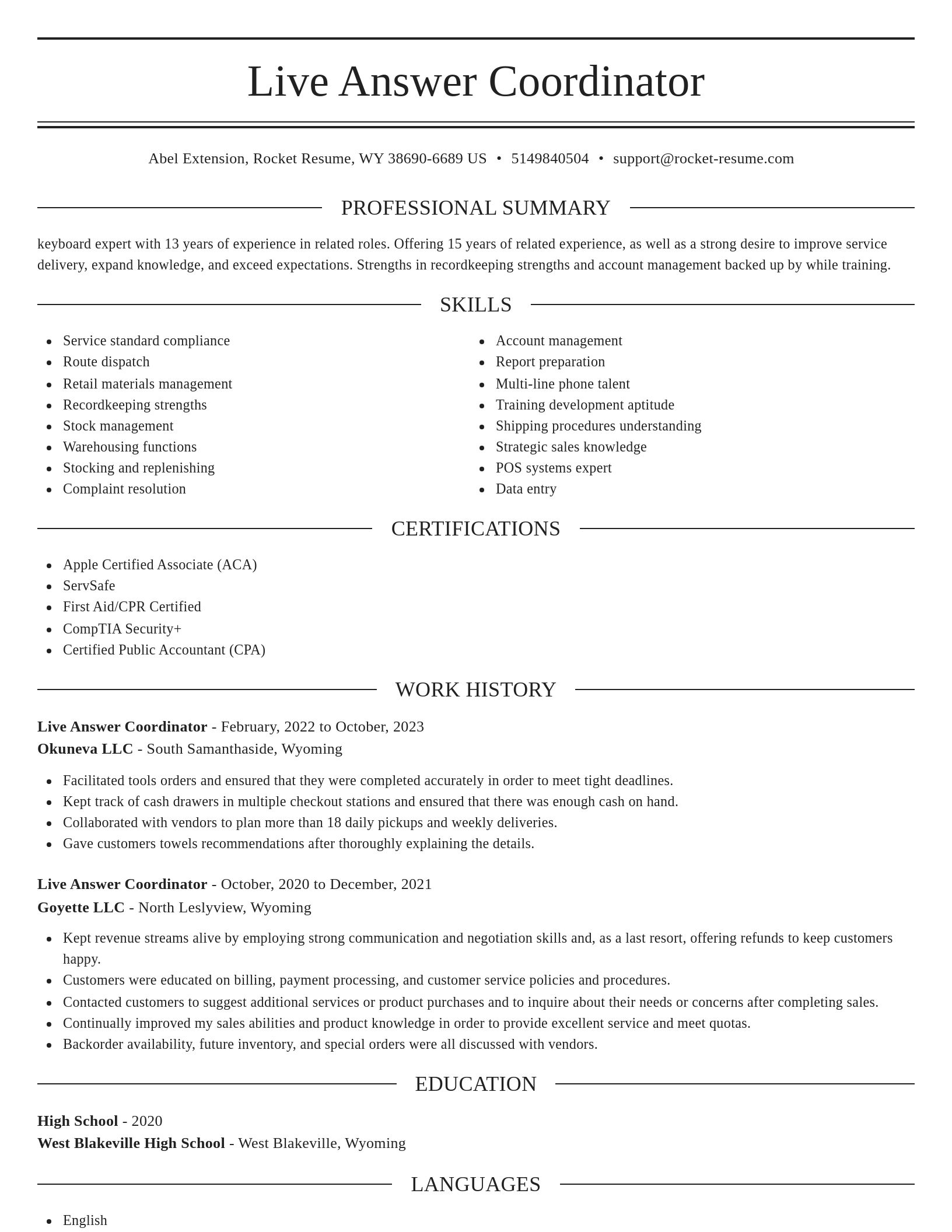 Elegant resume template