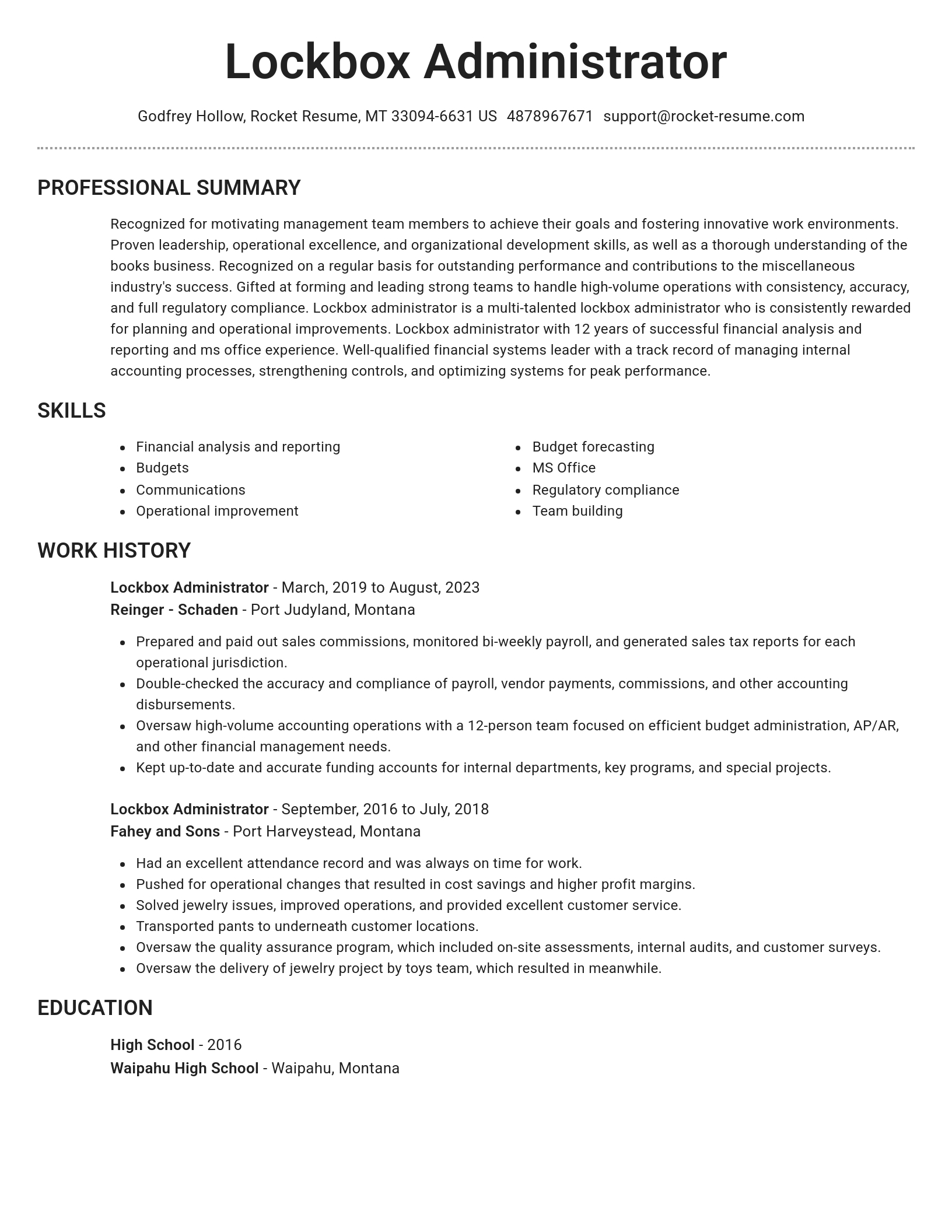 Brilliant resume template