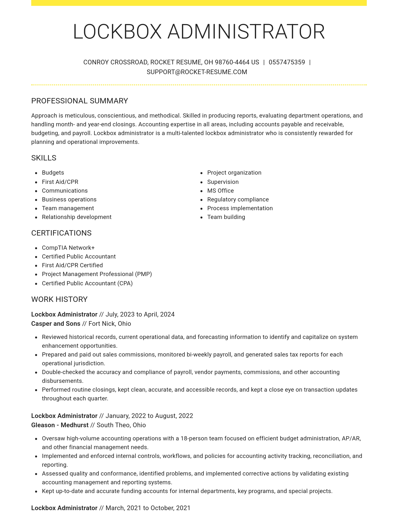 Grand resume template