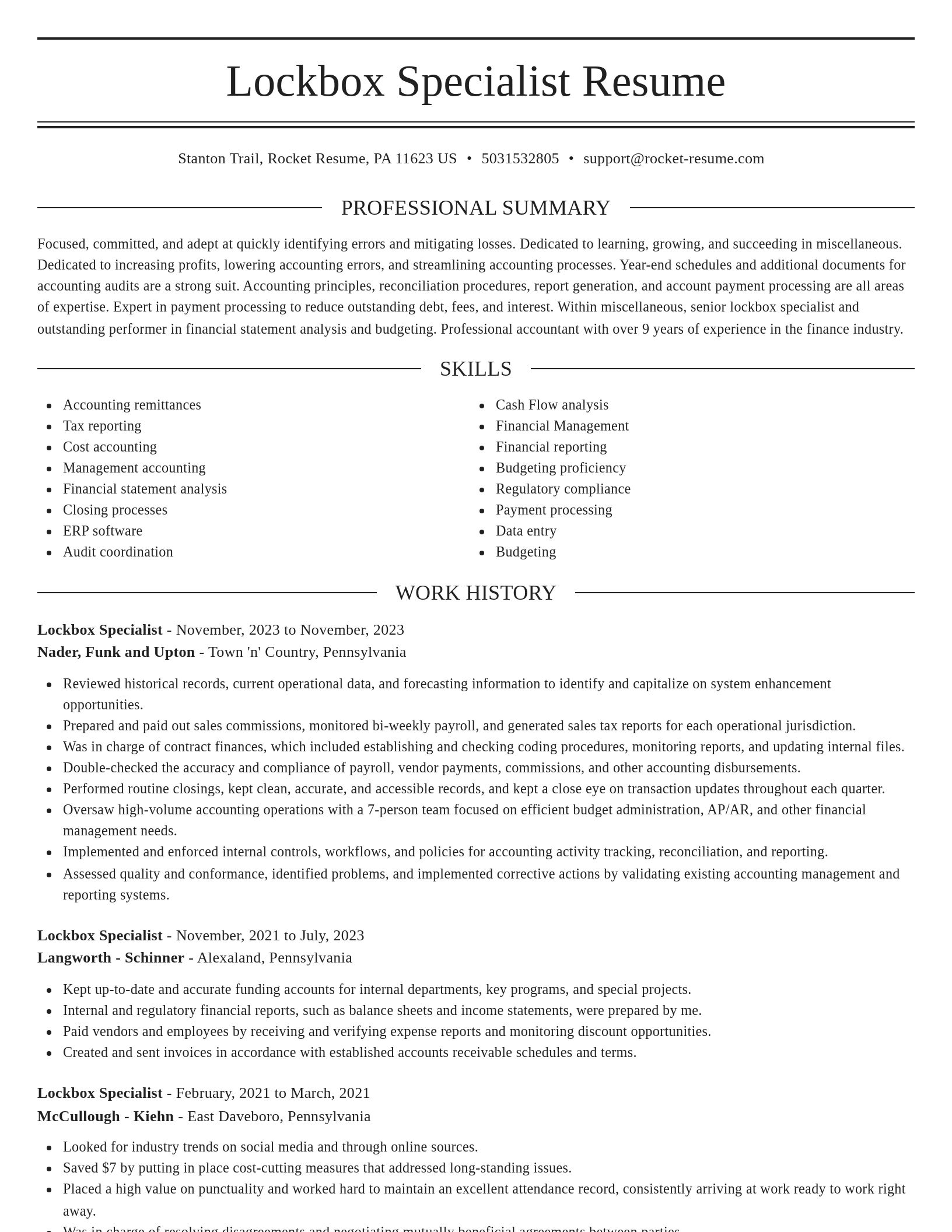Elegant resume template
