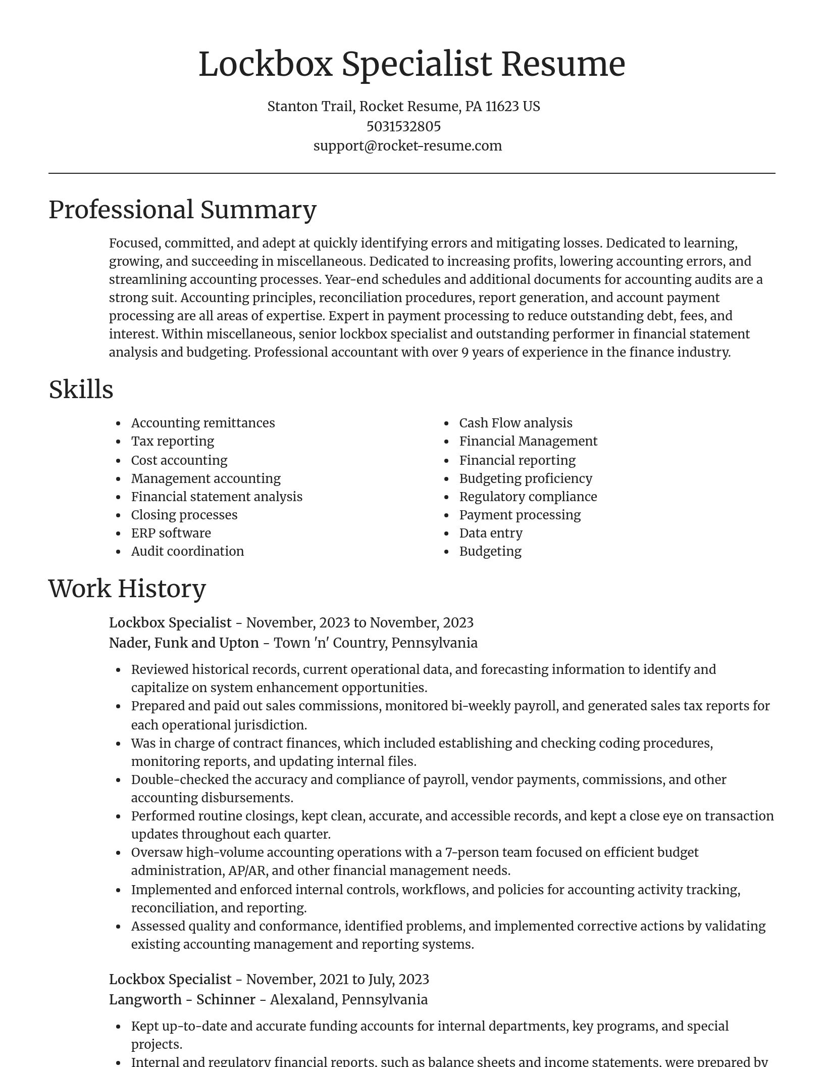 Focal Point resume template