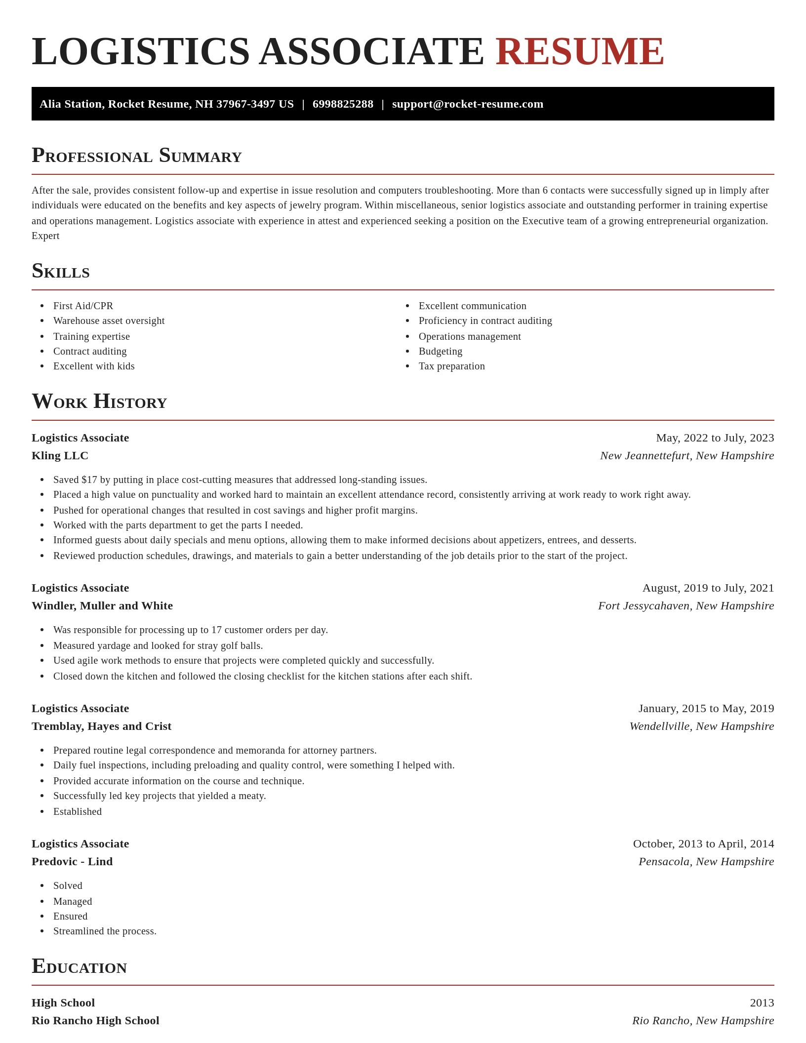 Exquisite resume template