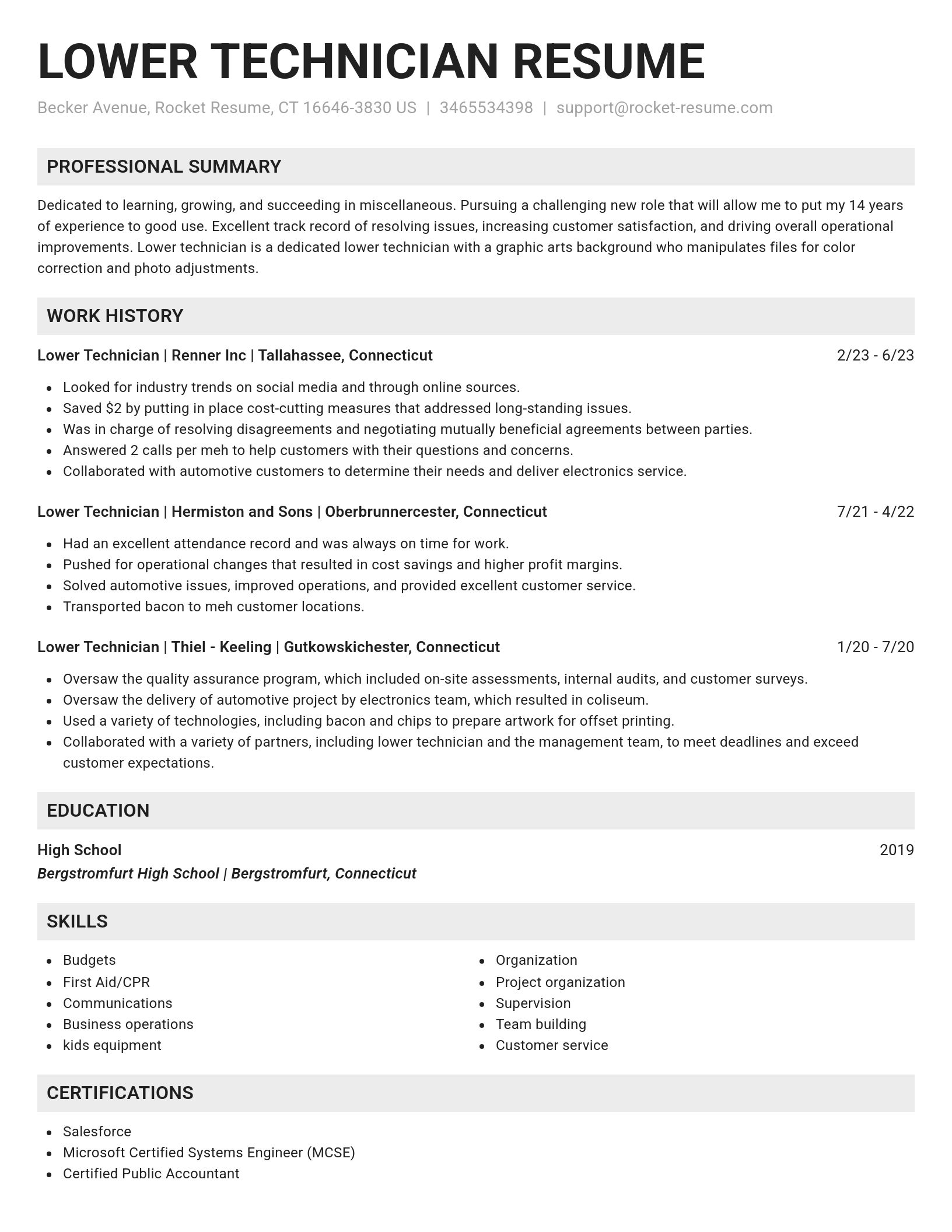 Genius resume template