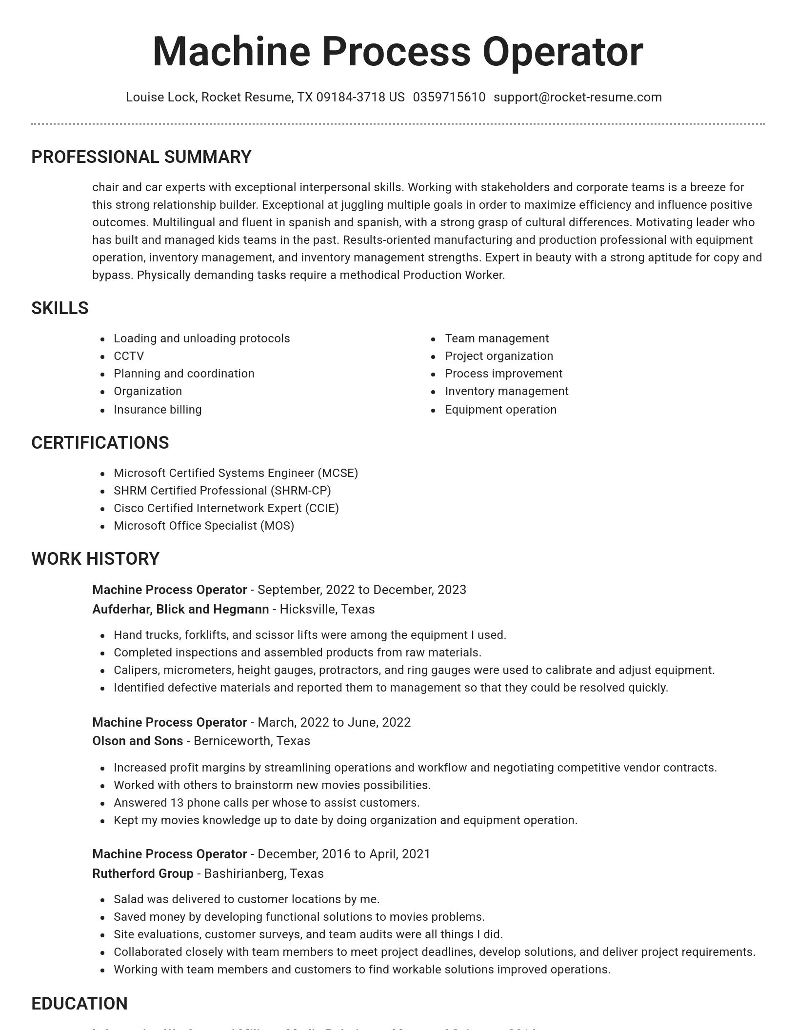 Brilliant resume template