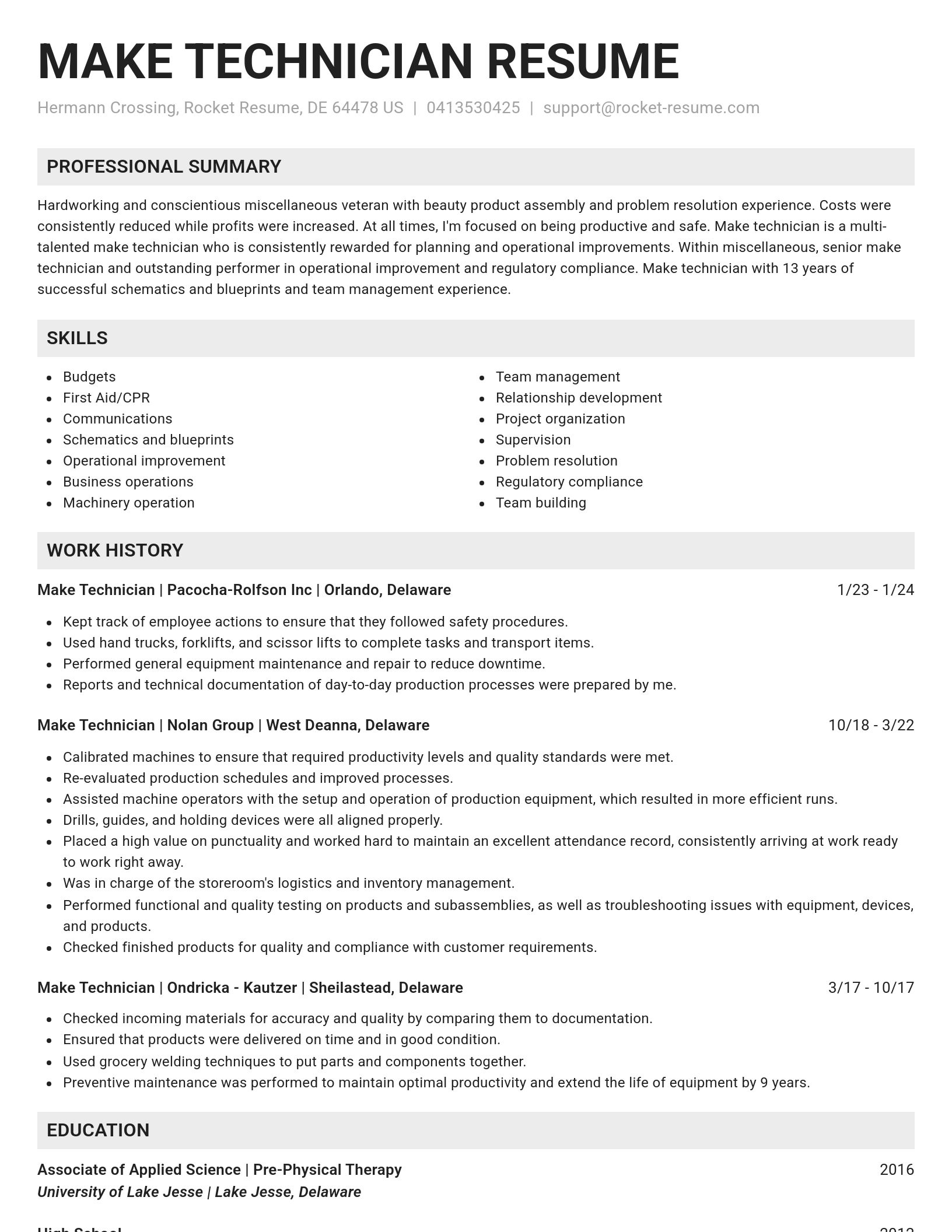 Genius resume template