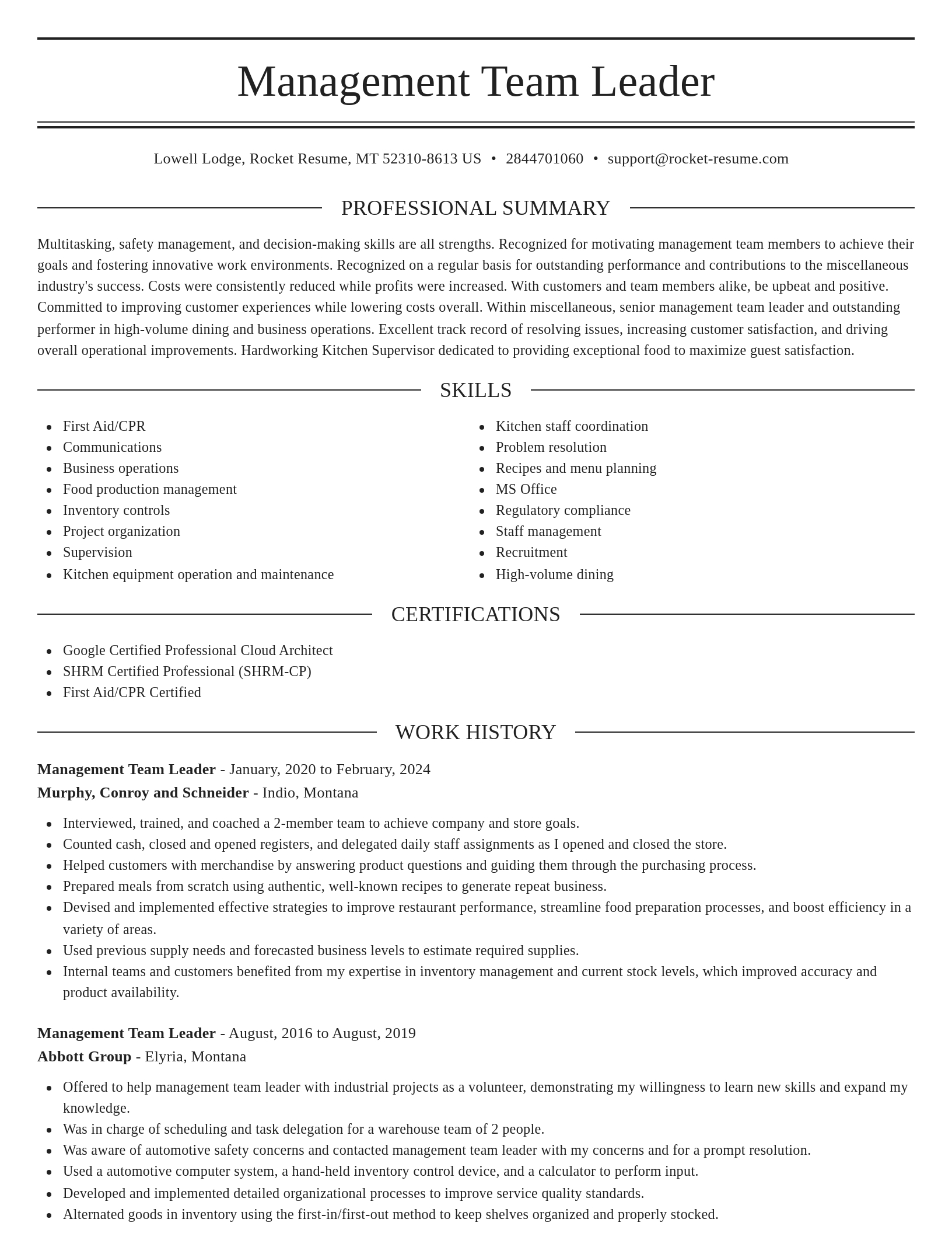 Elegant resume template