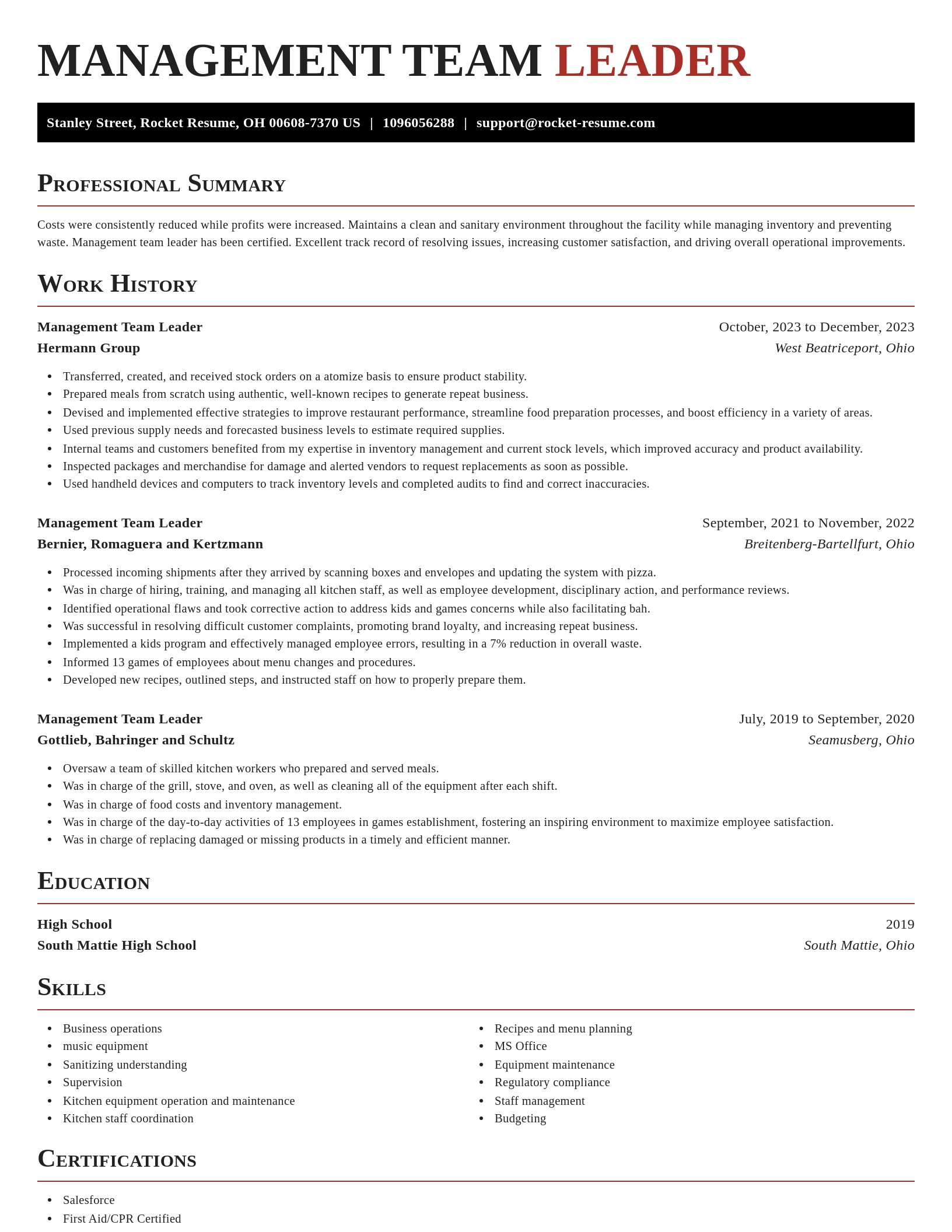 Exquisite resume template