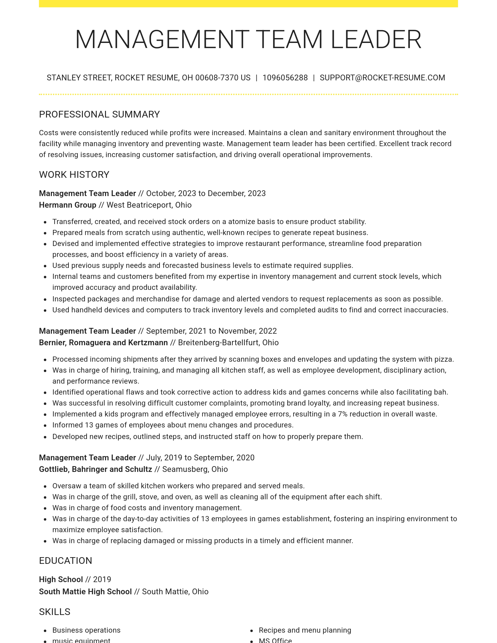 Grand resume template
