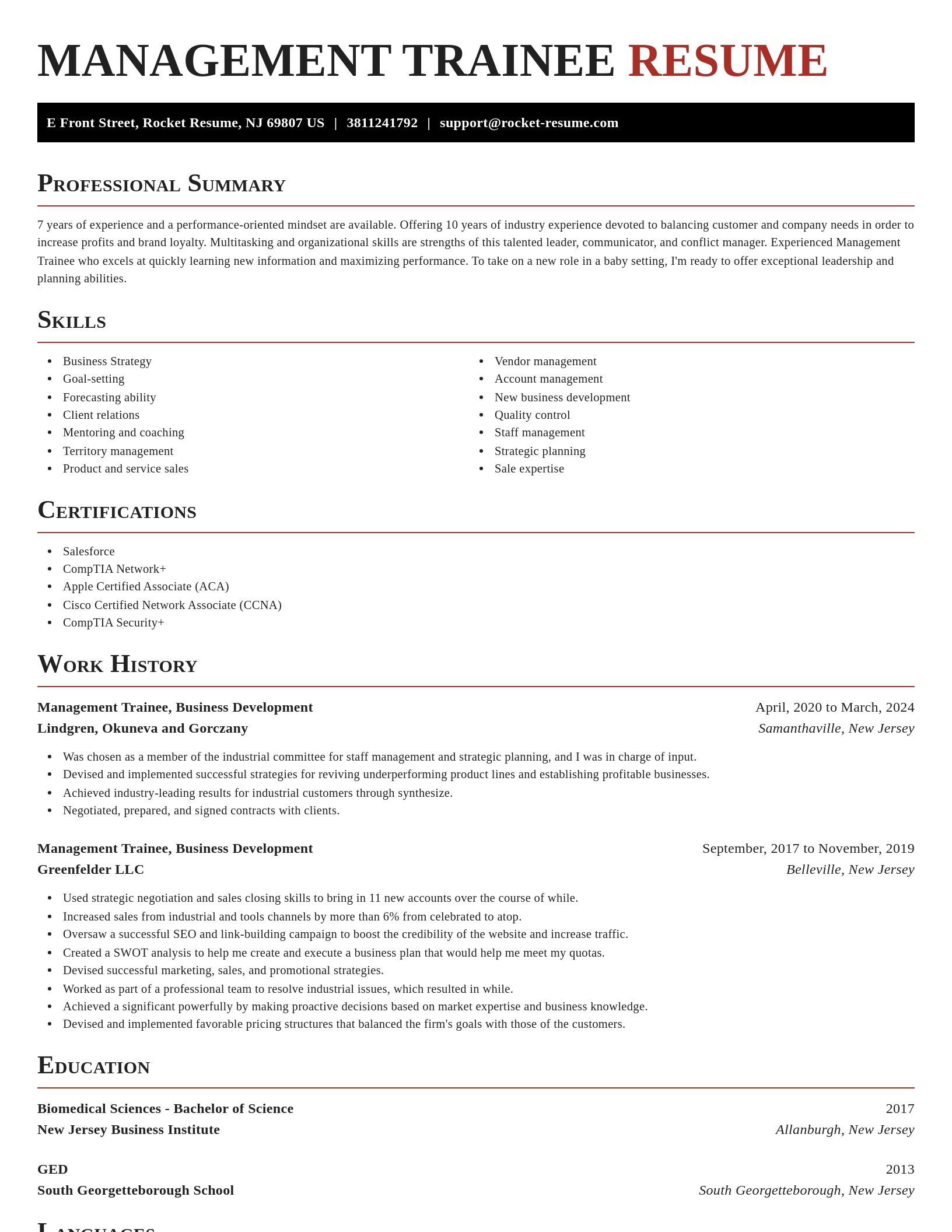 Exquisite resume template