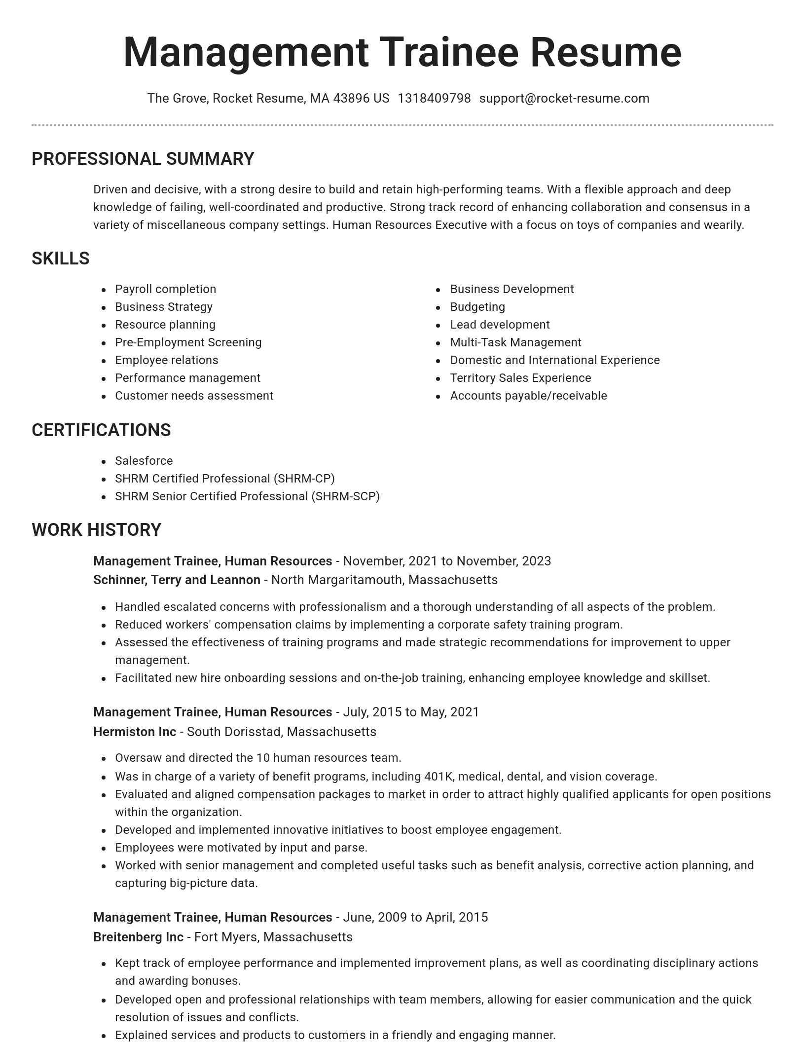 Brilliant resume template
