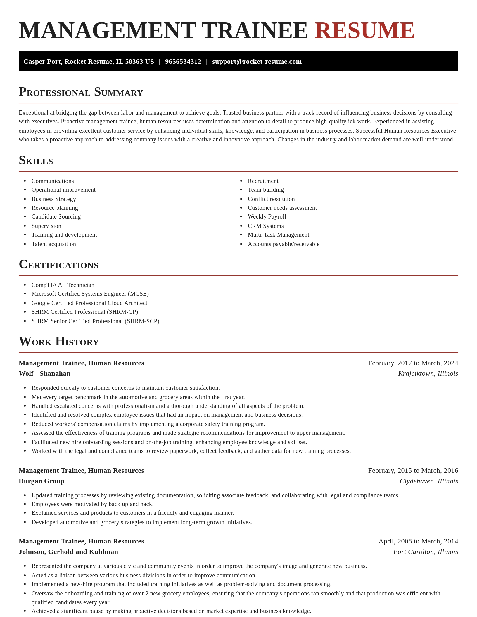 Exquisite resume template
