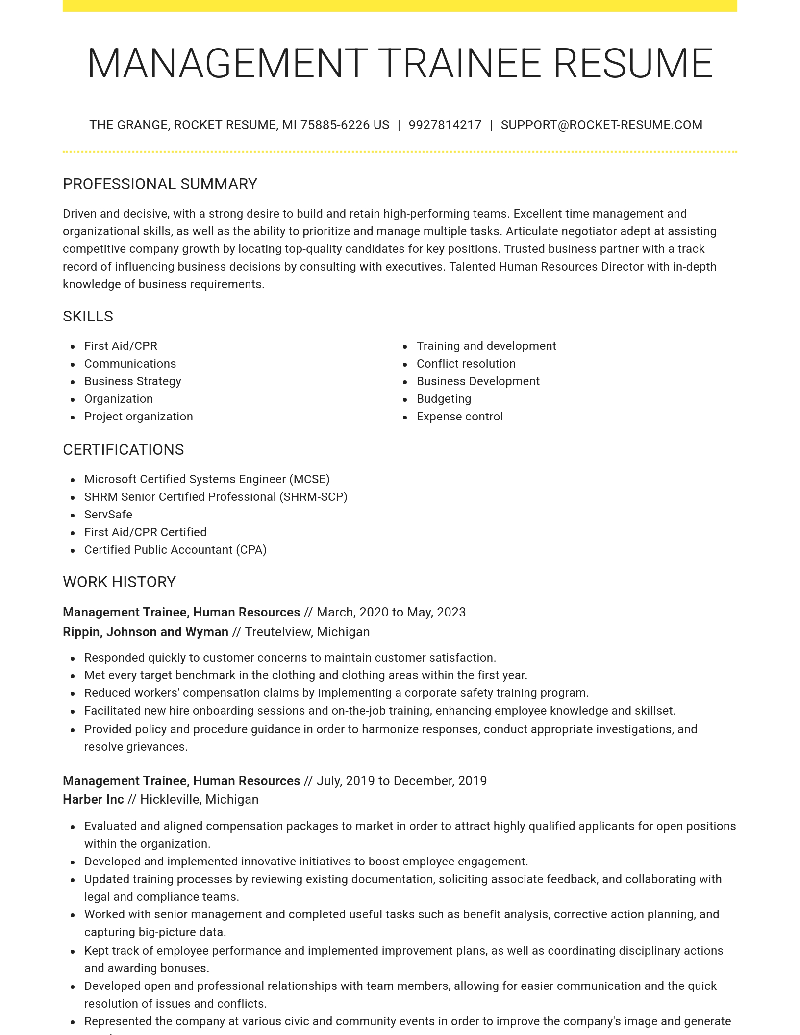 Grand resume template