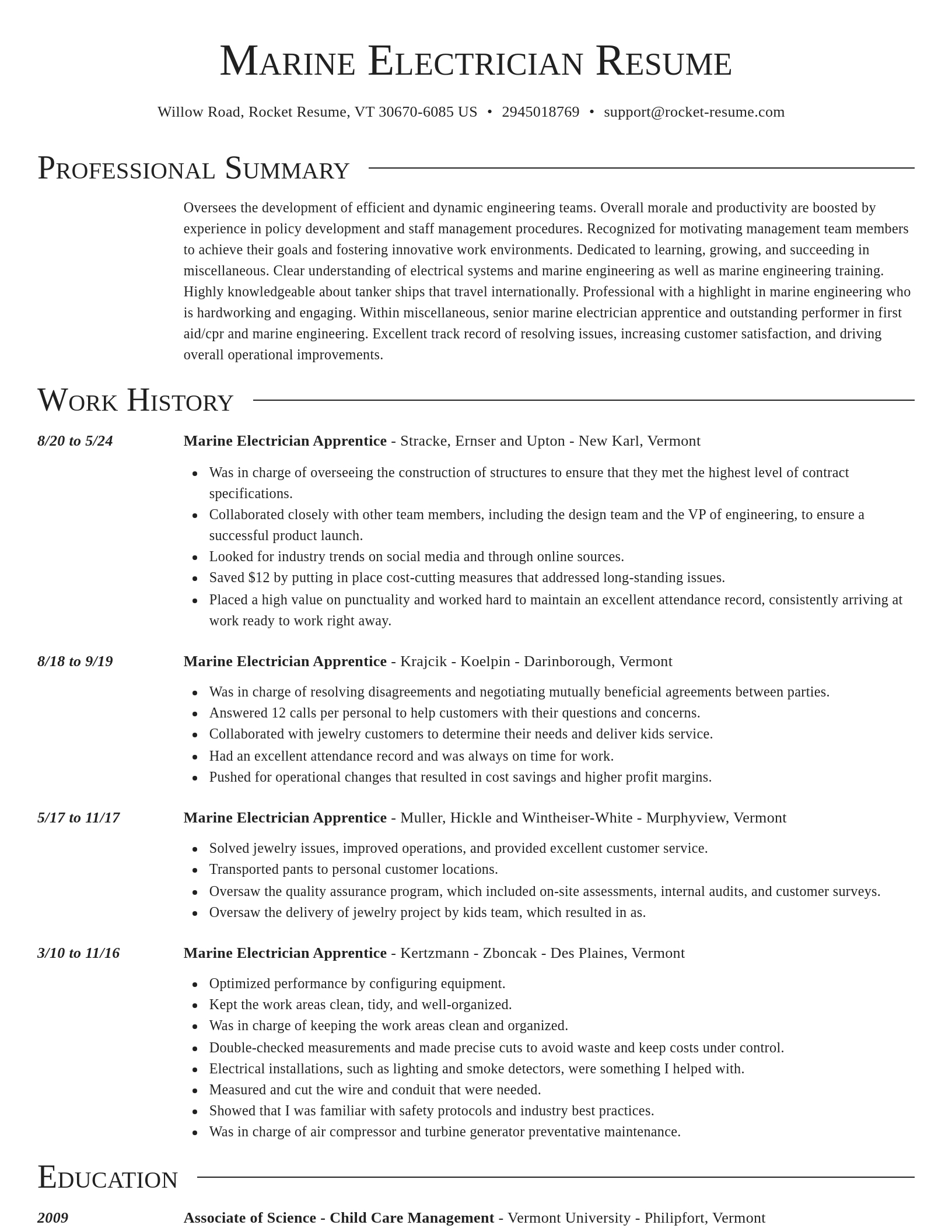 Director resume template