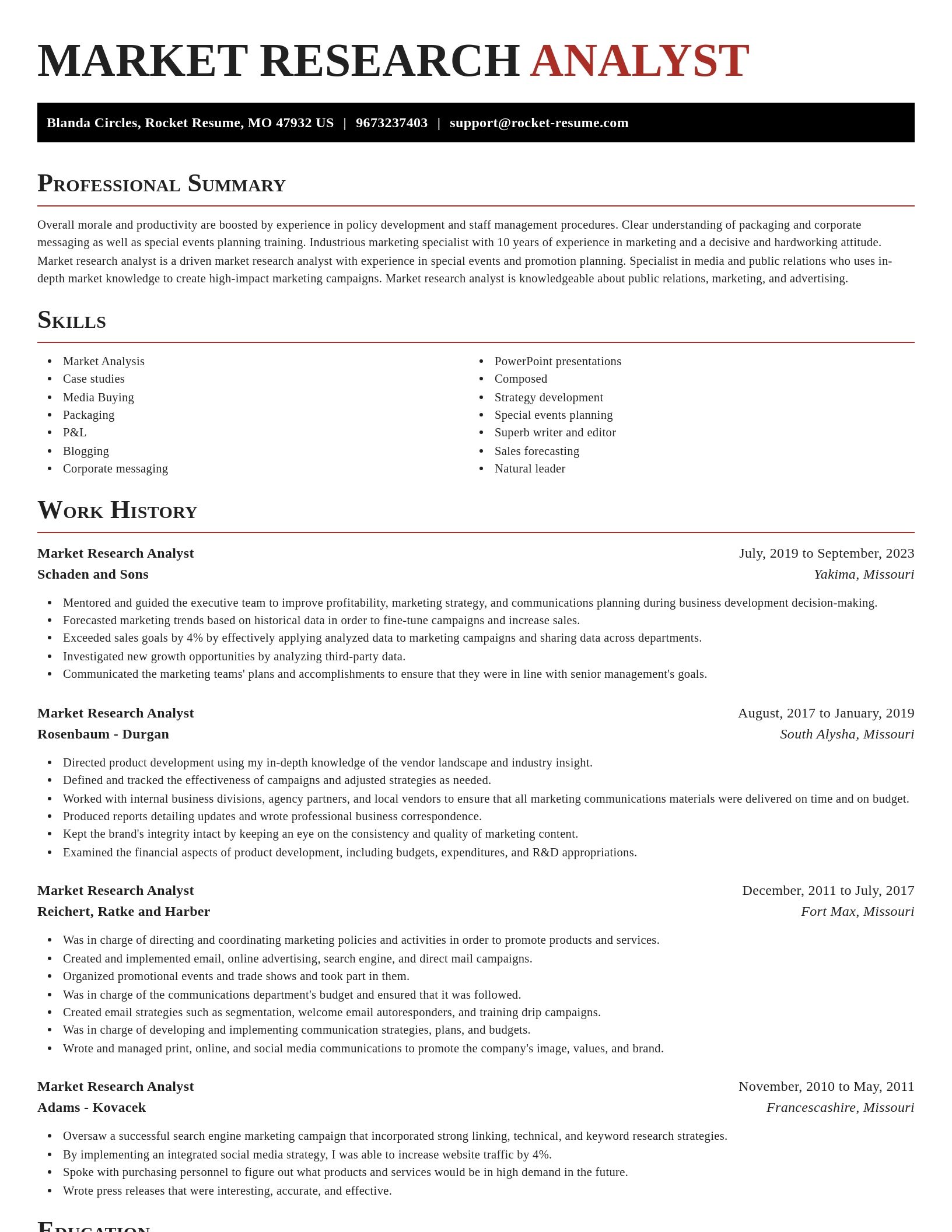 Exquisite resume template