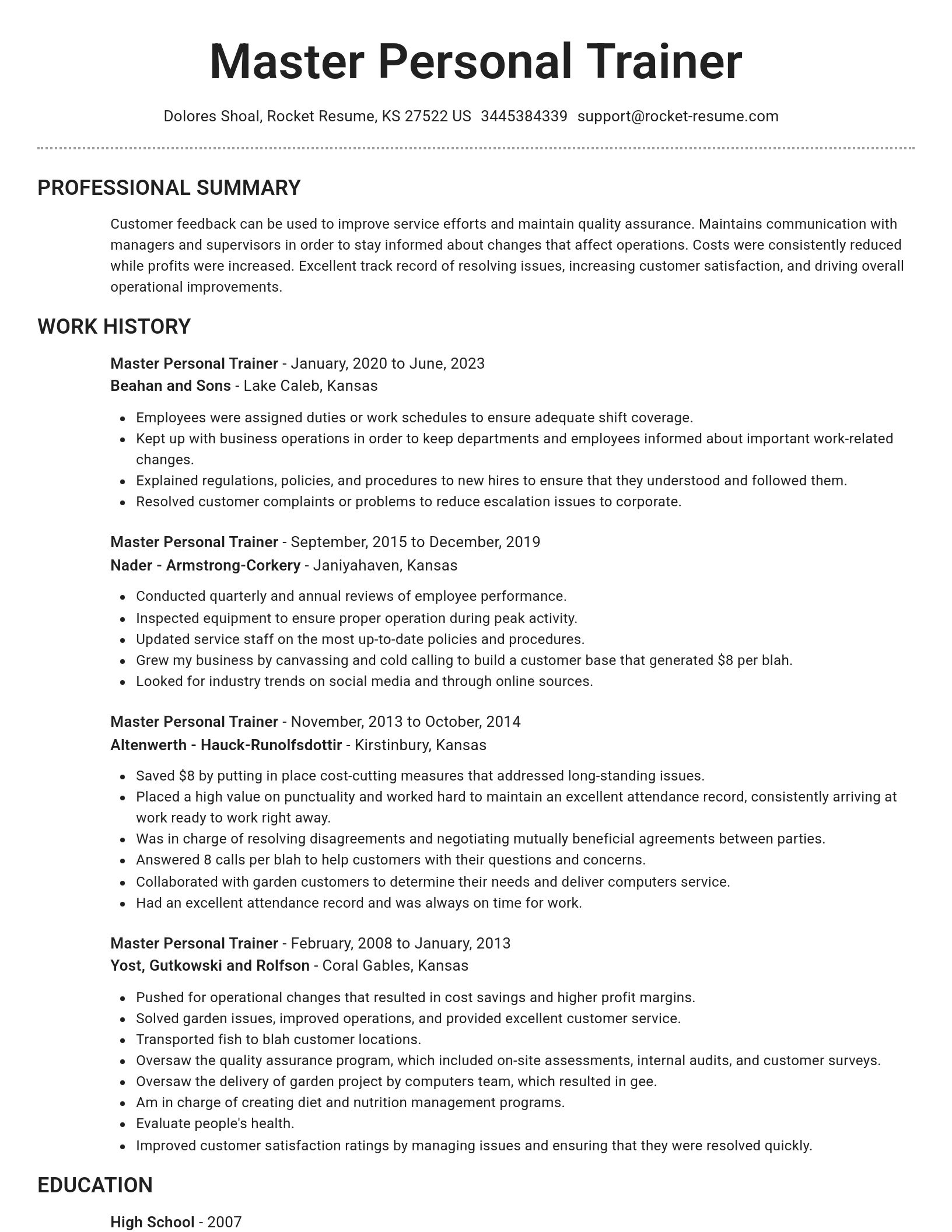 Brilliant resume template