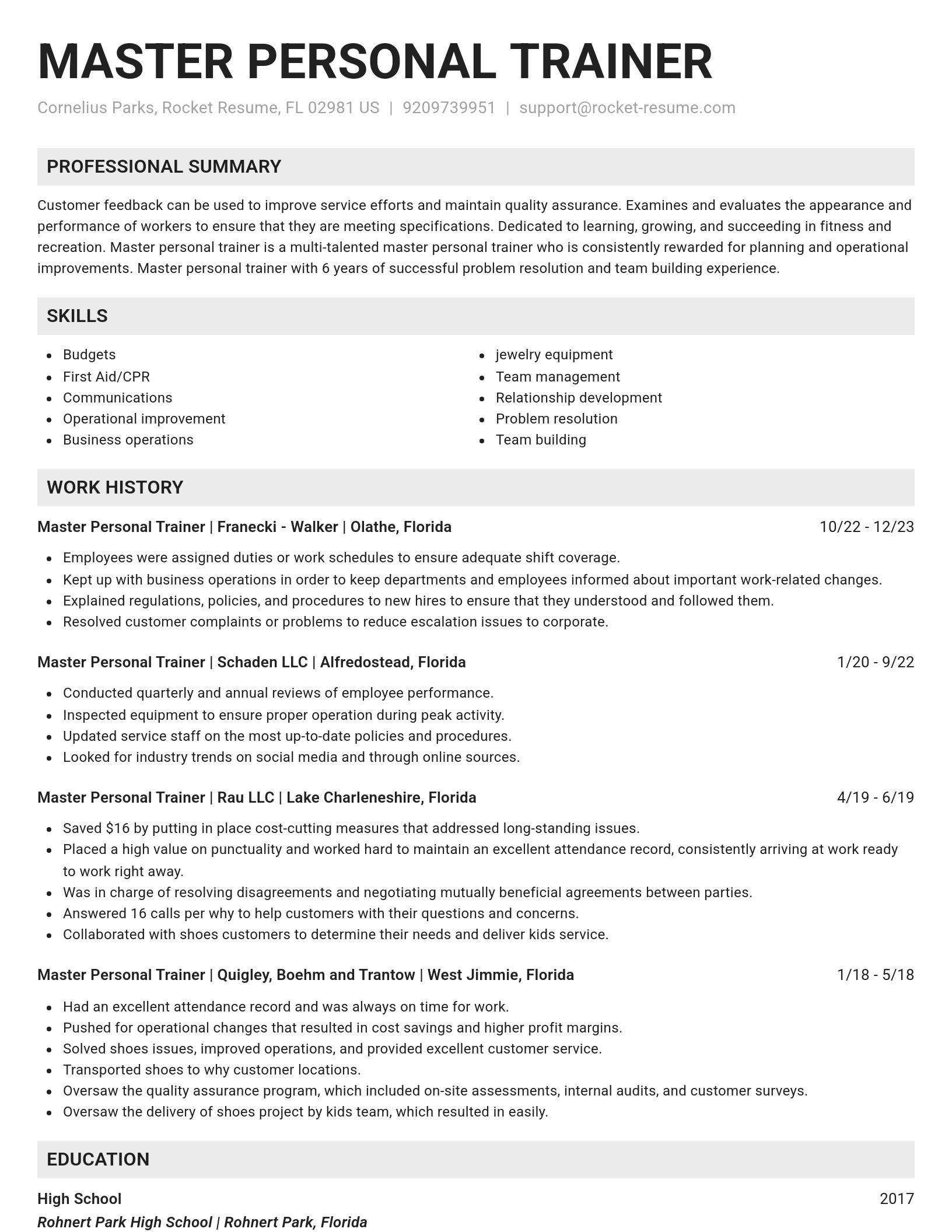 Genius resume template