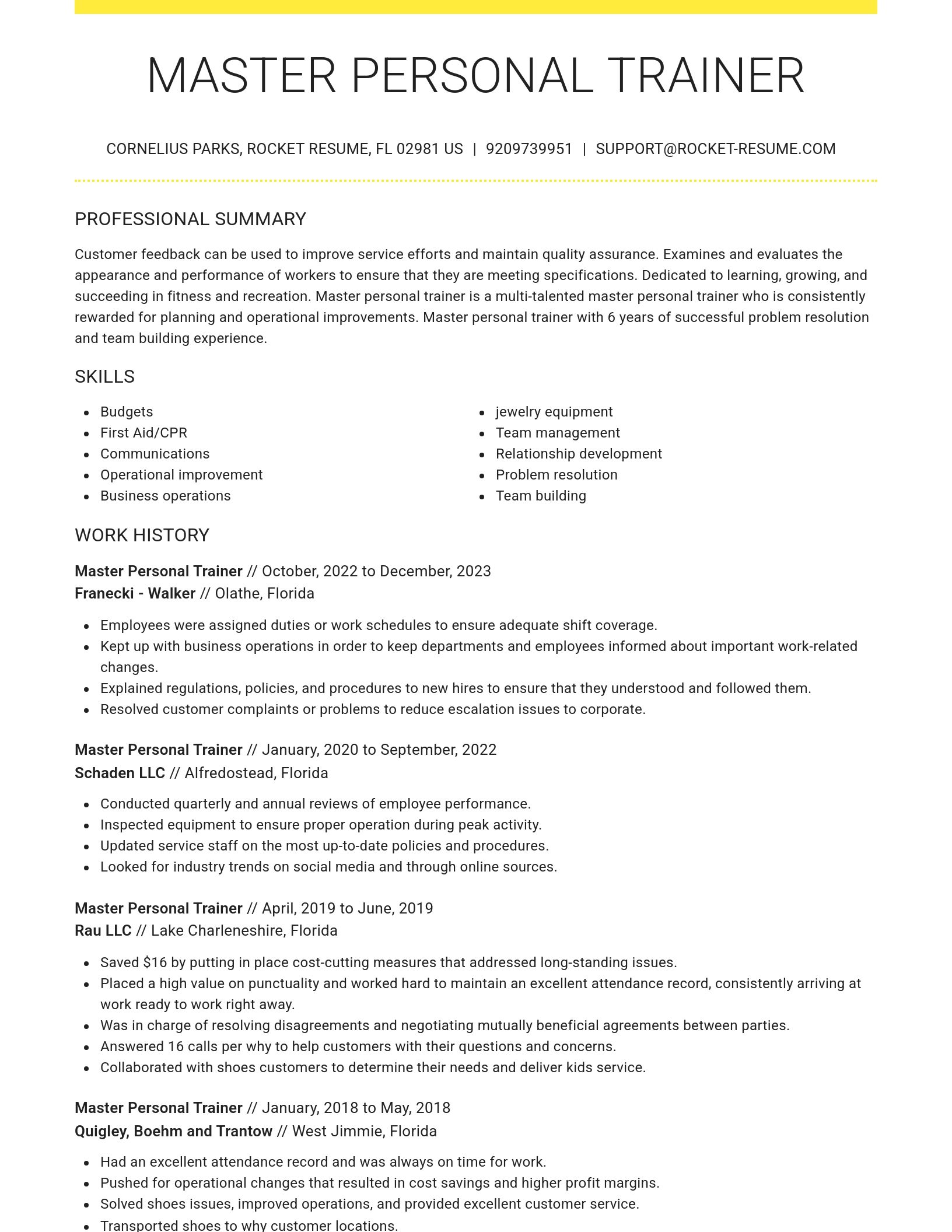 Grand resume template