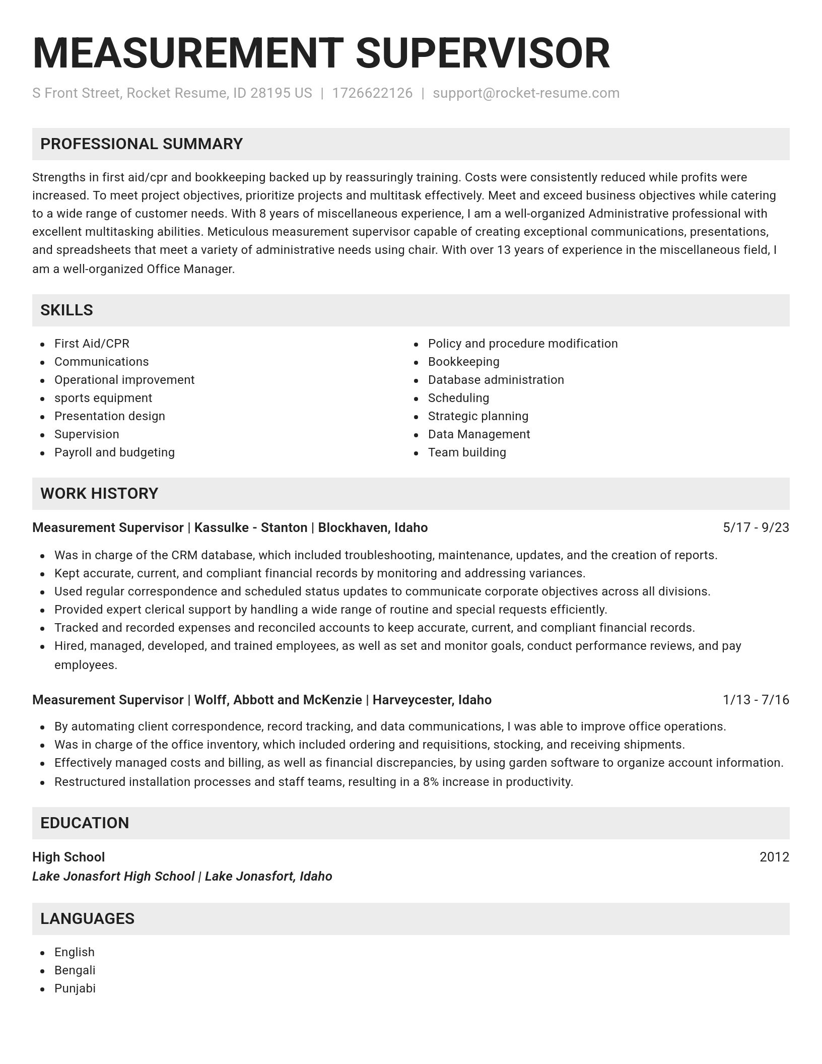 Genius resume template