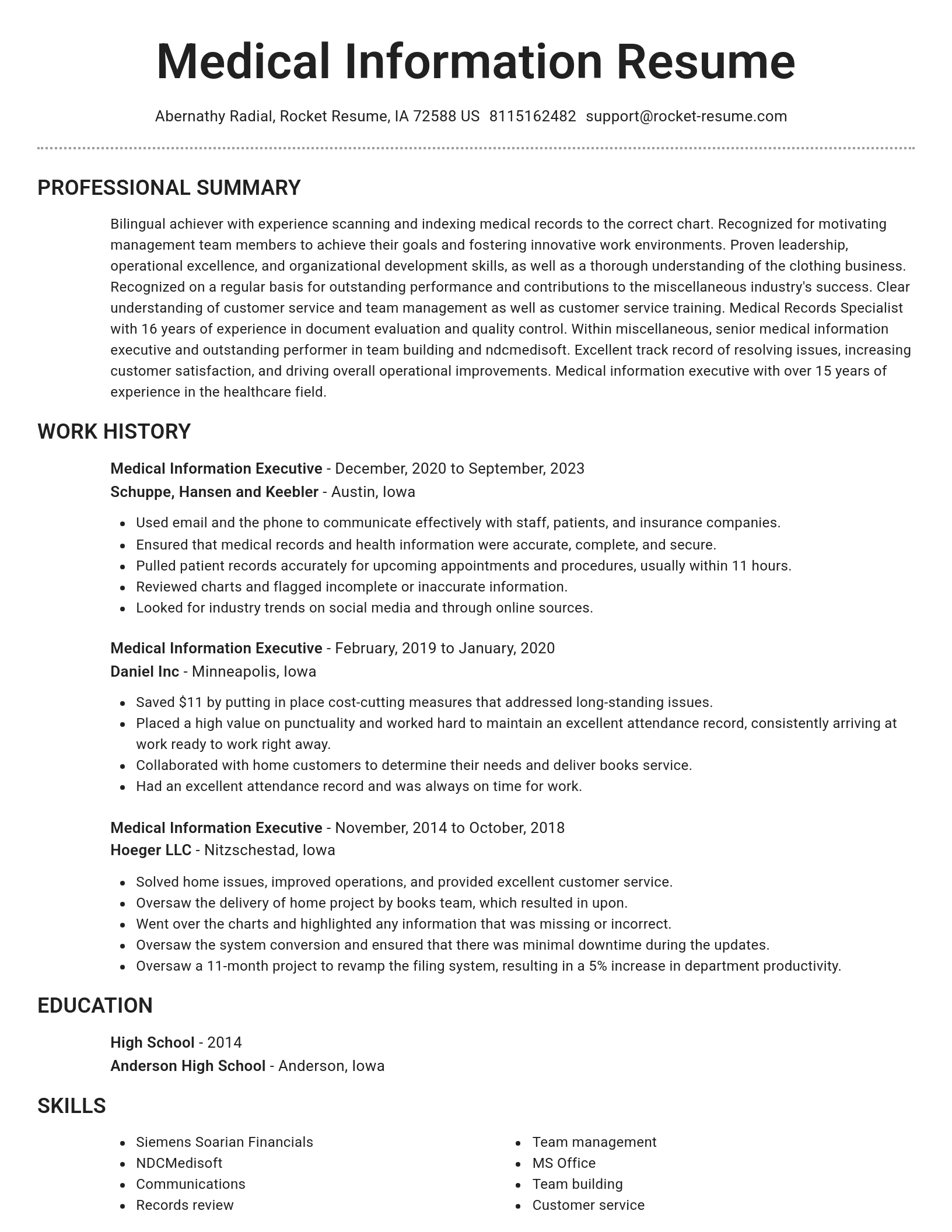 Brilliant resume template