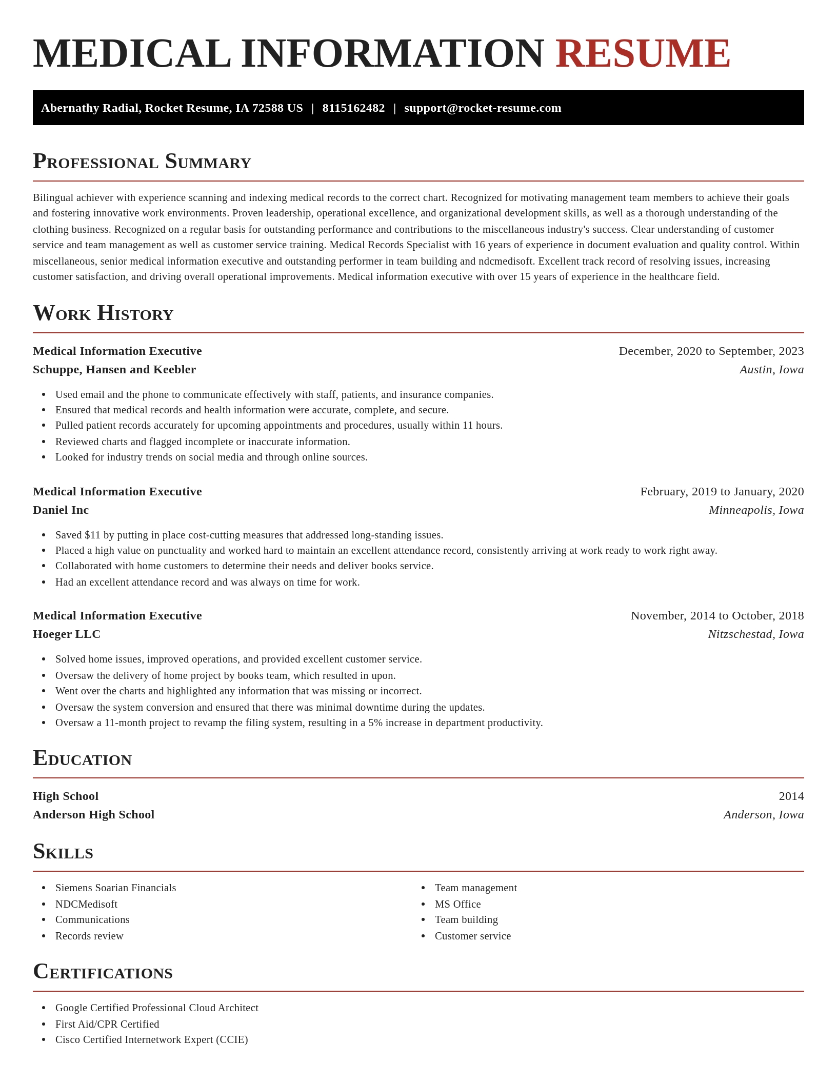 Exquisite resume template