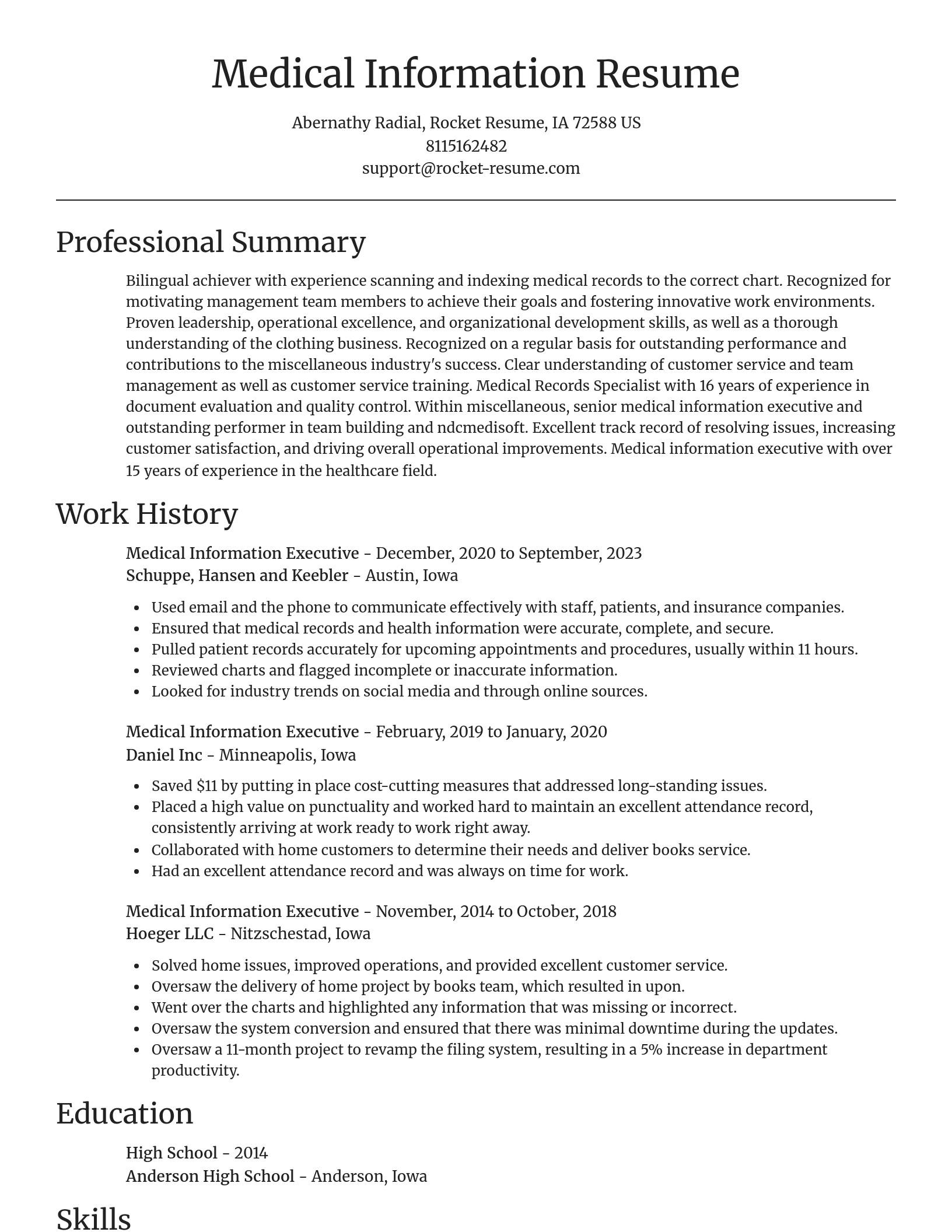 Focal Point resume template