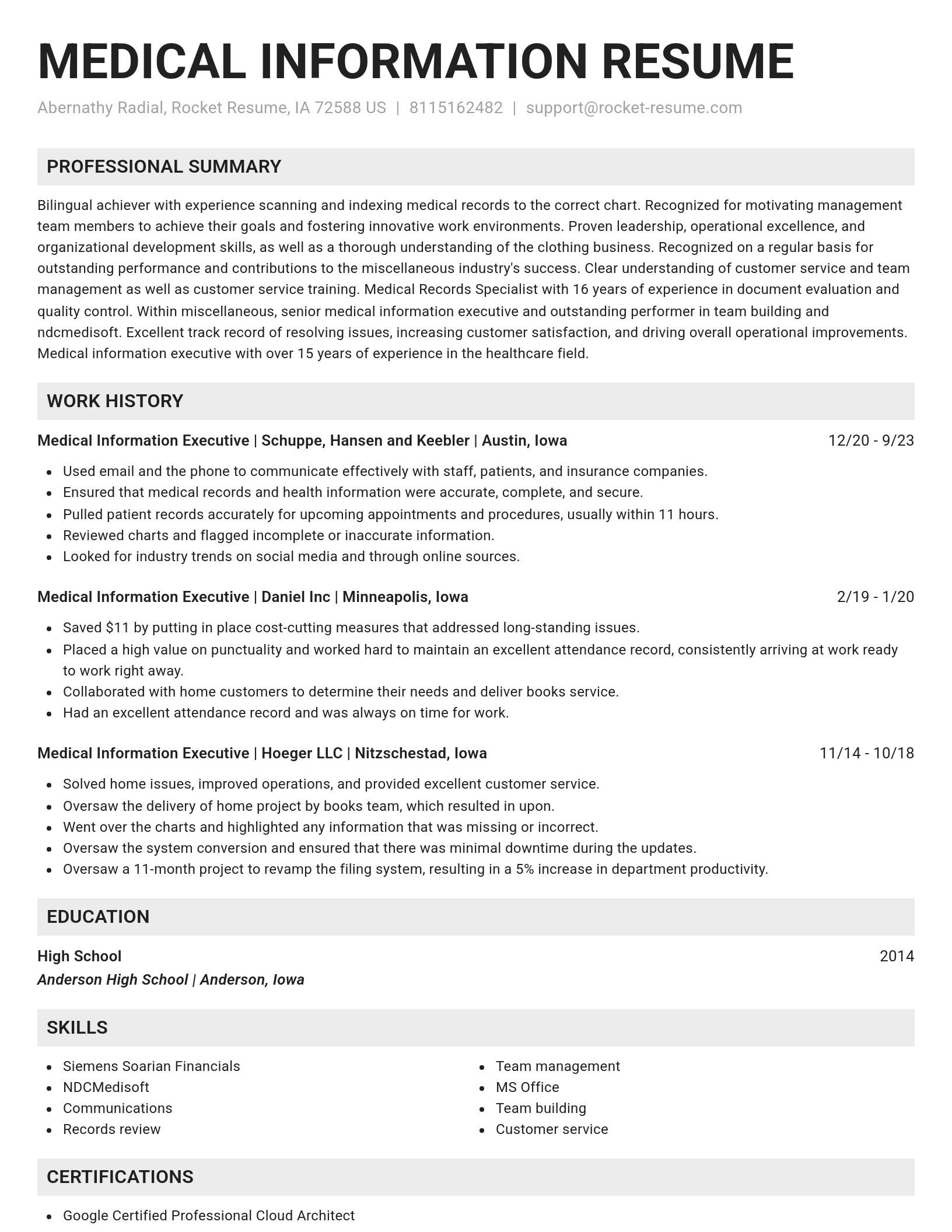 Genius resume template