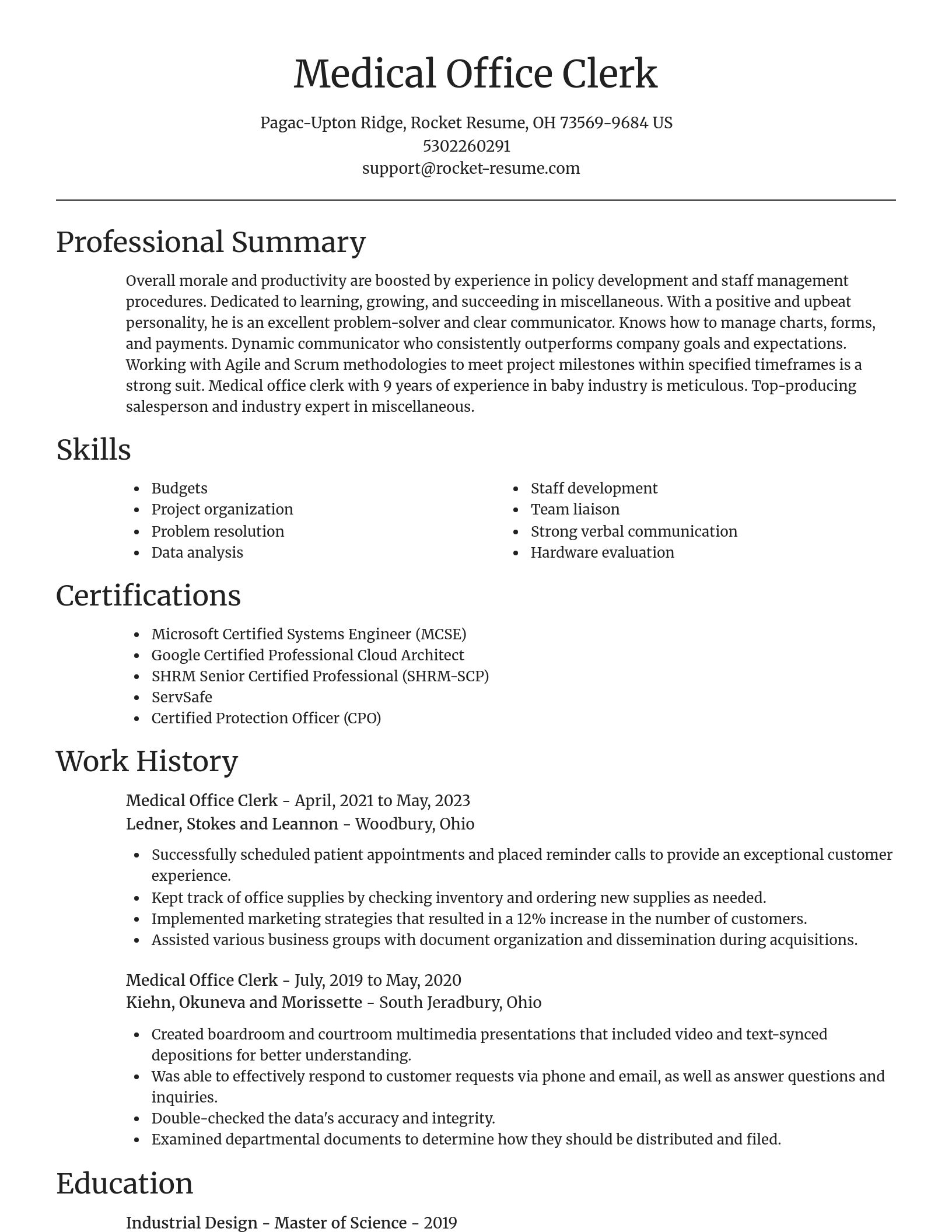 Focal Point resume template