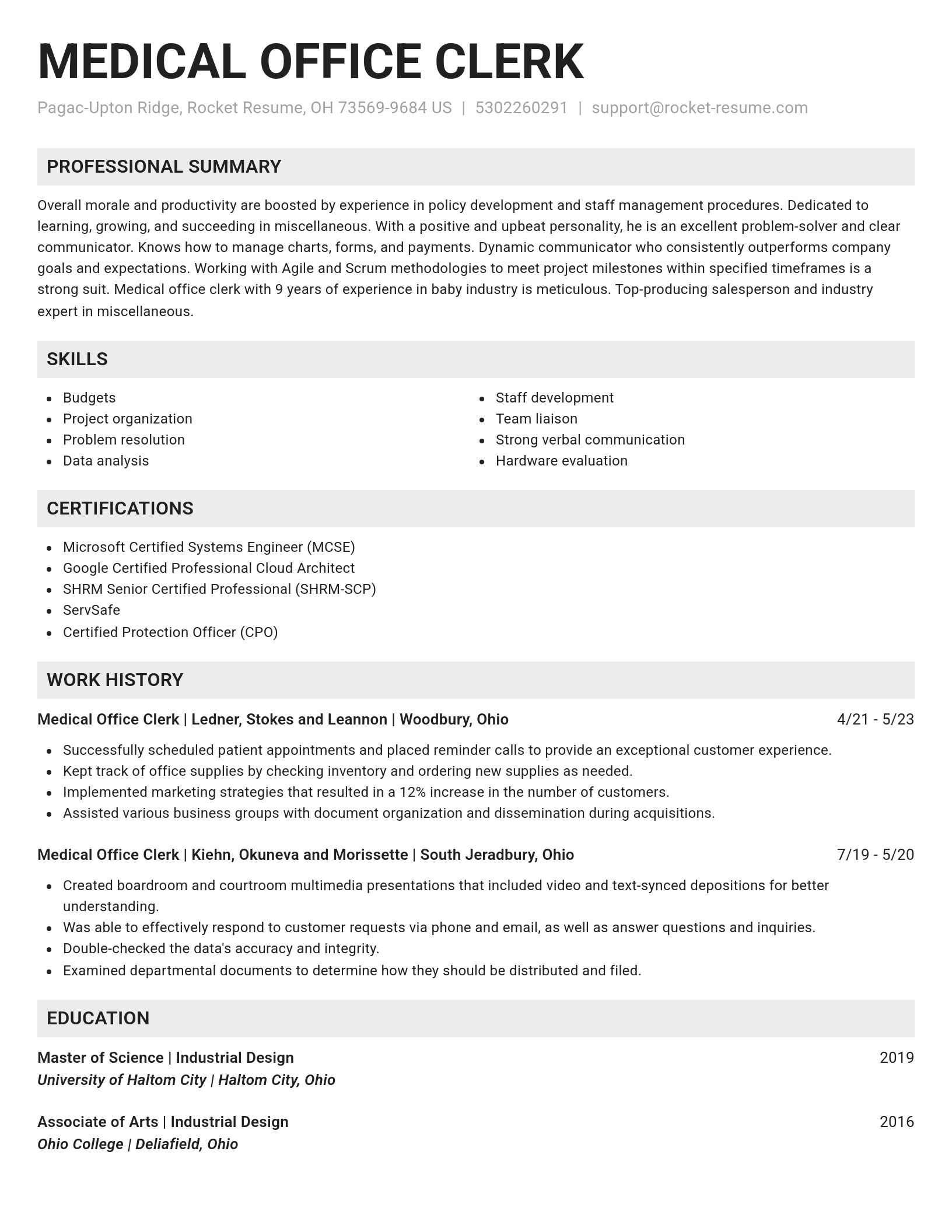 Genius resume template