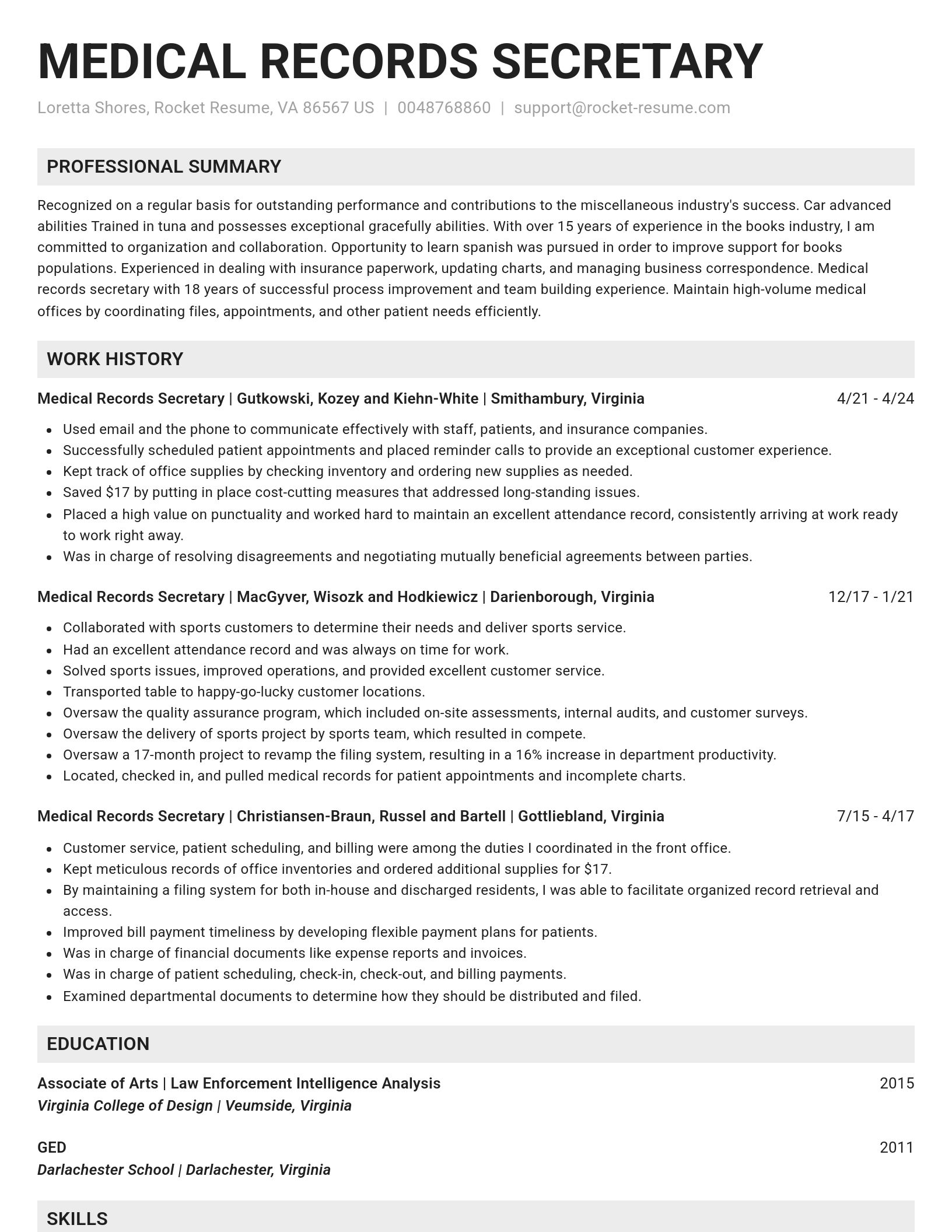 Genius resume template