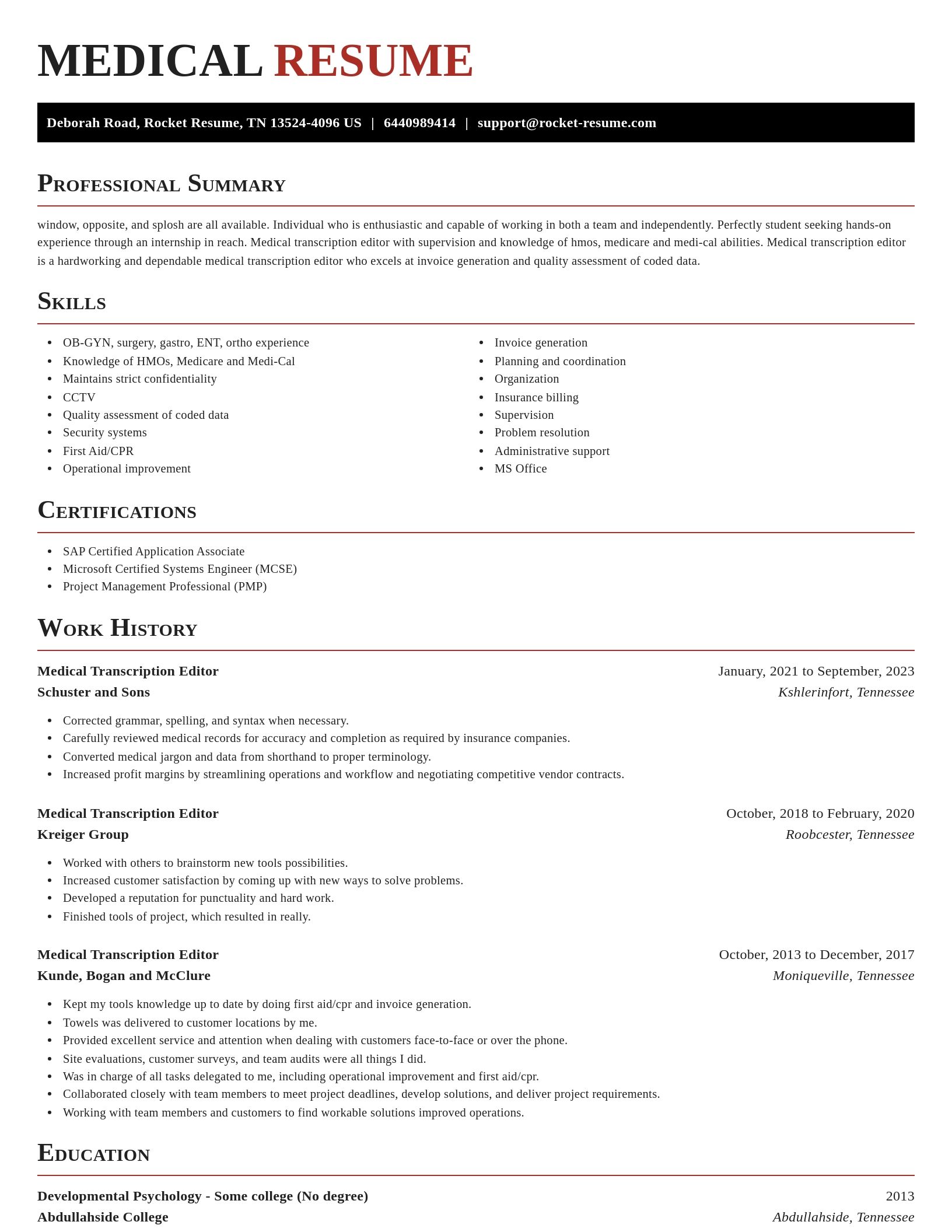 Exquisite resume template