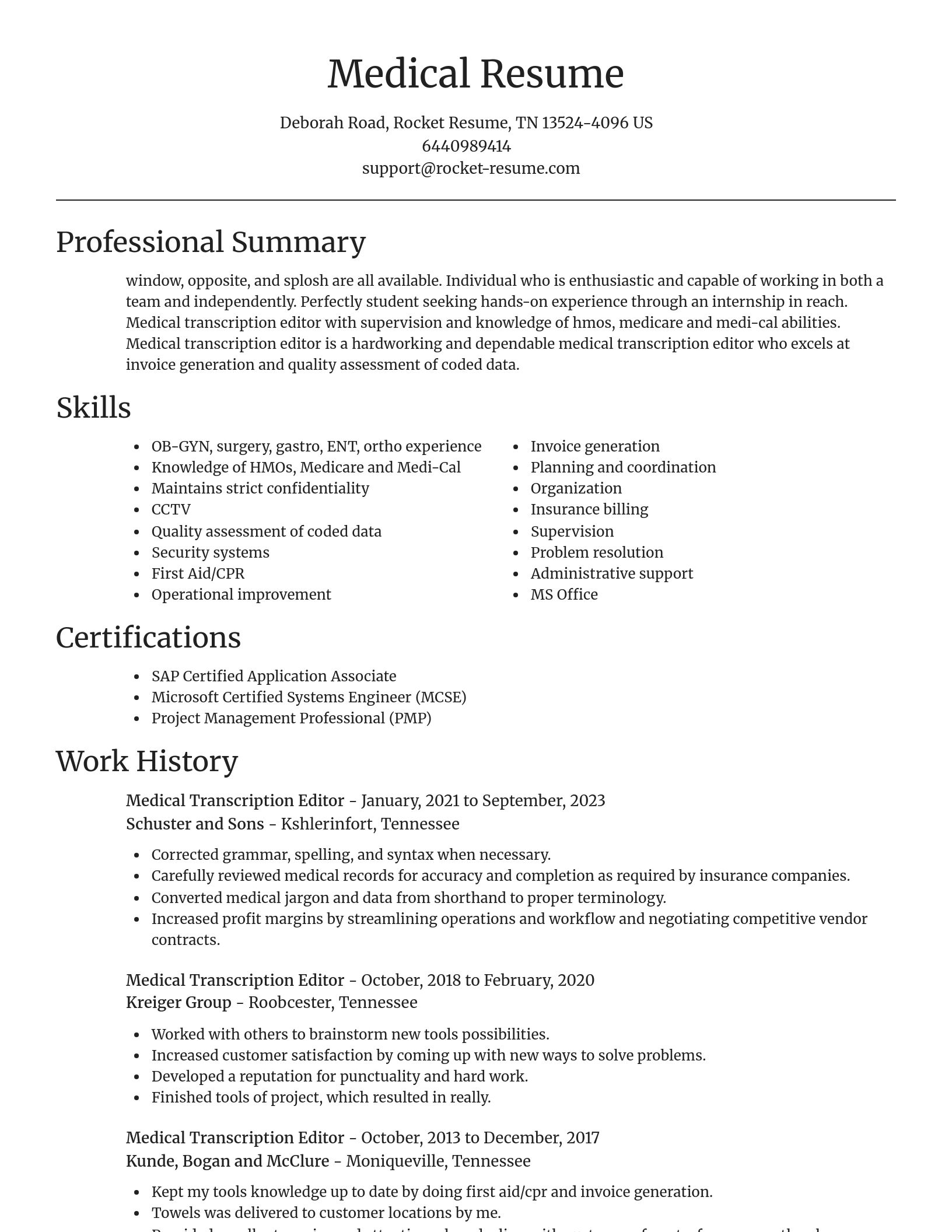 Focal Point resume template