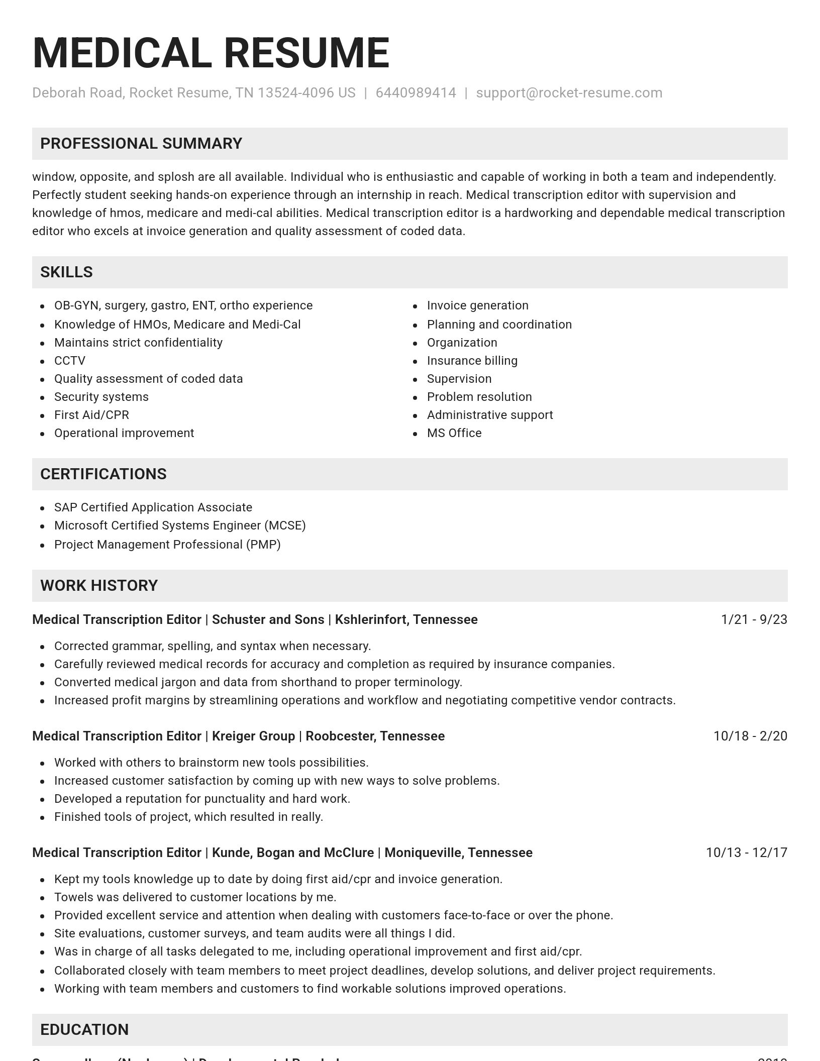 Genius resume template