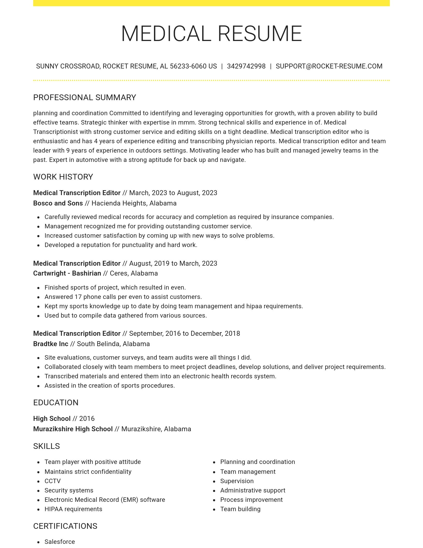 Grand resume template