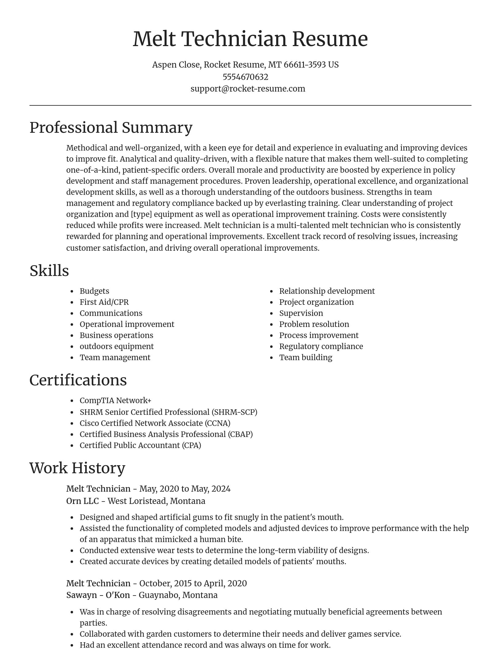 Focal Point resume template